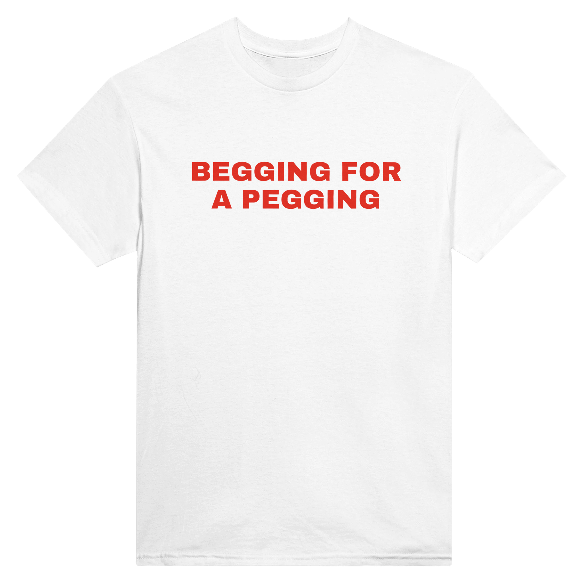 Begging for a pegging – morsom t-skjorte fra Køddeklær