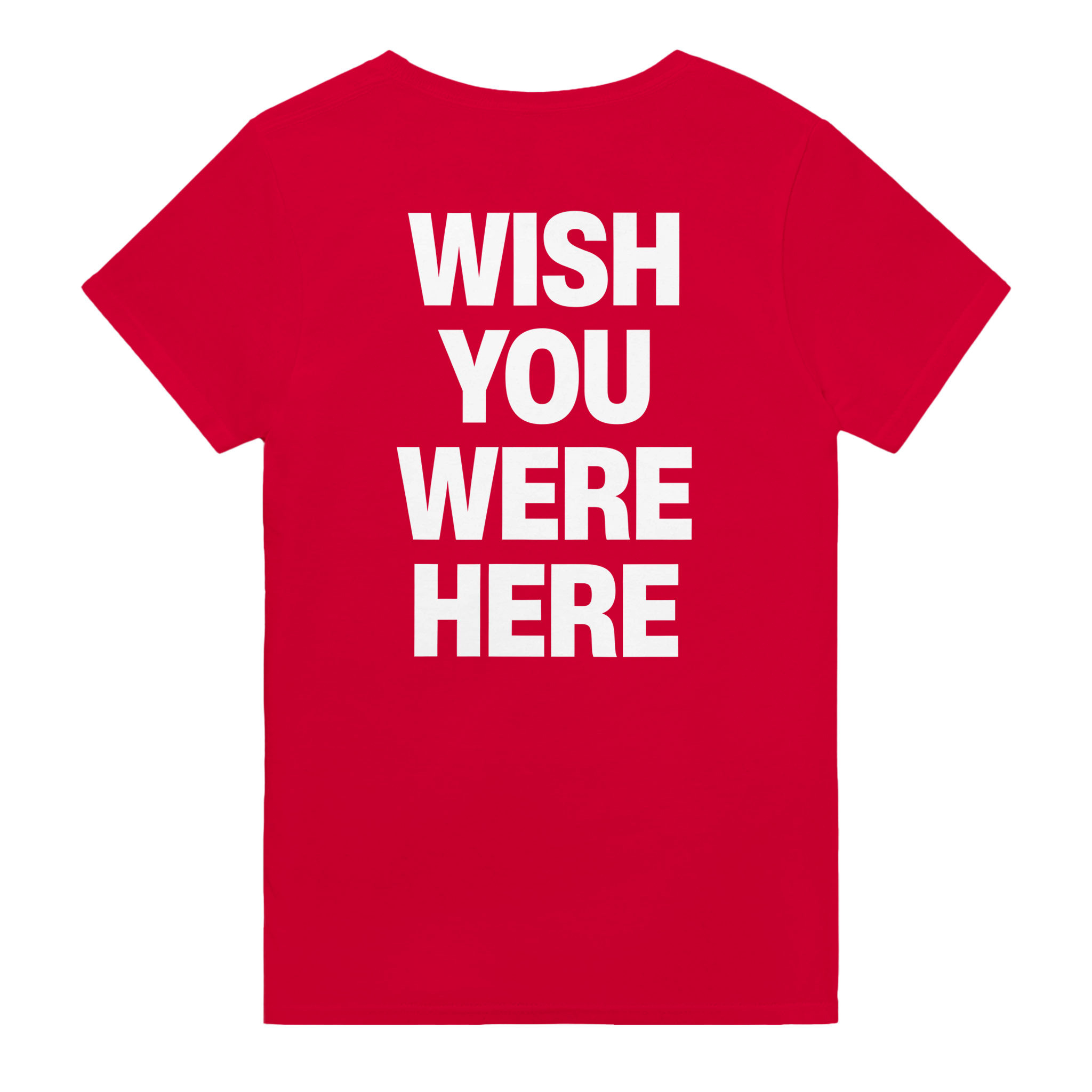 Wish you were here – morsom t-skjorte med backprint fra Køddeklær