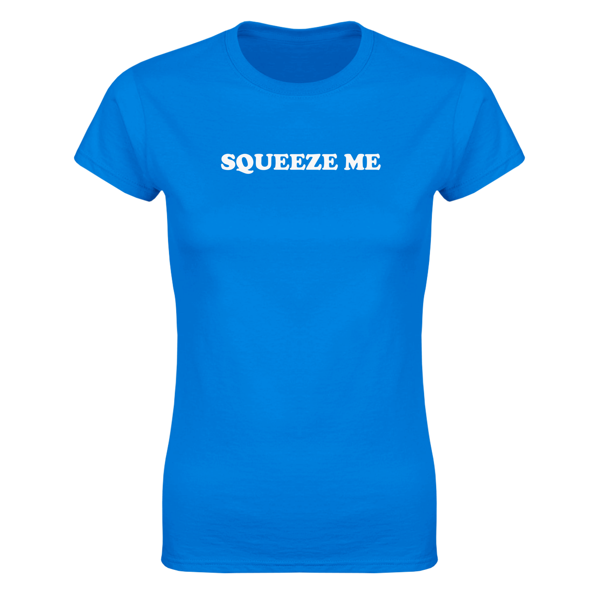 Squeeze me – morsom dame-t-skjorte fra Køddeklær