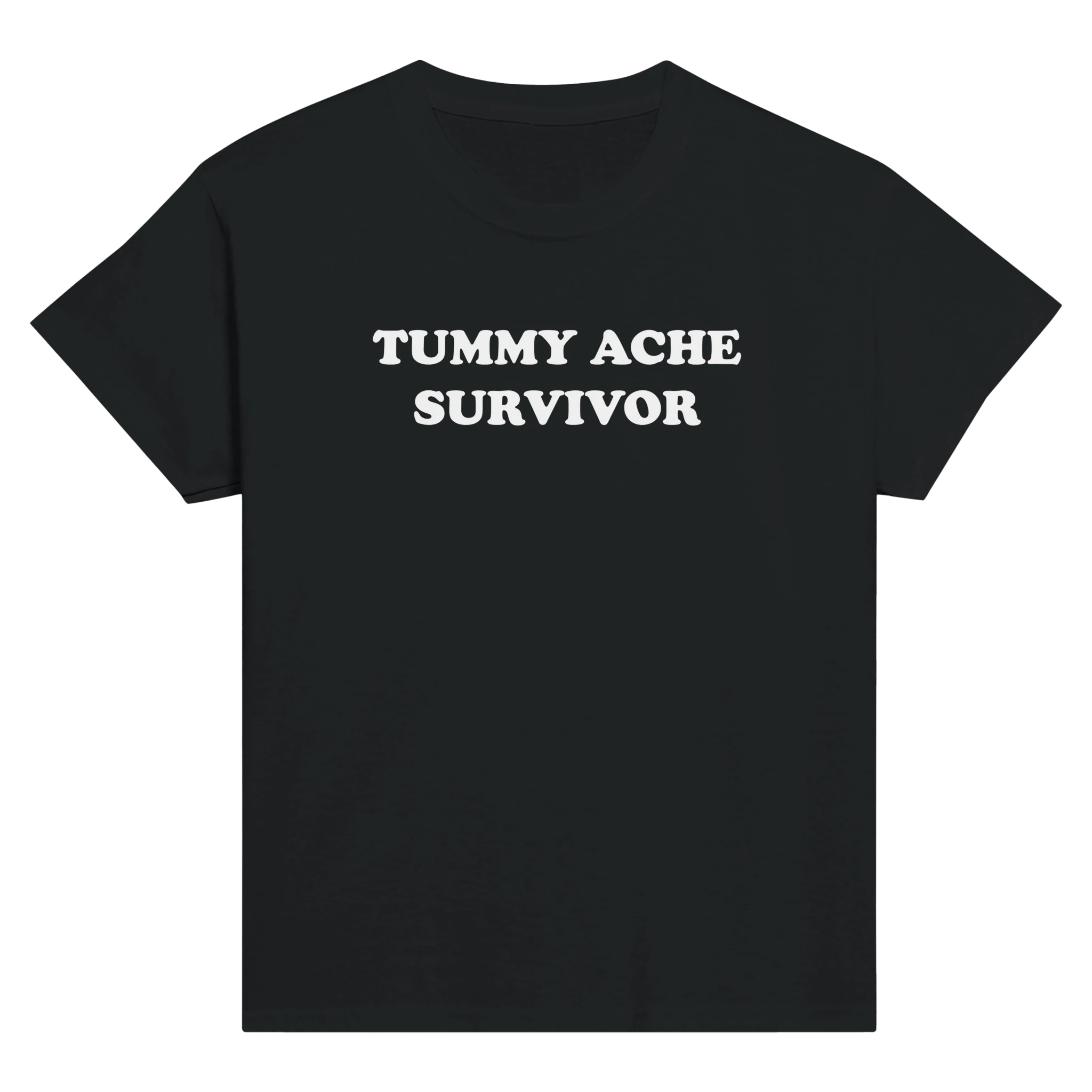 Tummy ache survivor – morsom baby tee fra Køddeklær