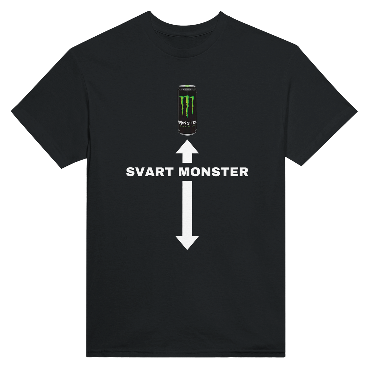 Svart monster – morsom t-skjorte med norsk humor fra Køddeklær