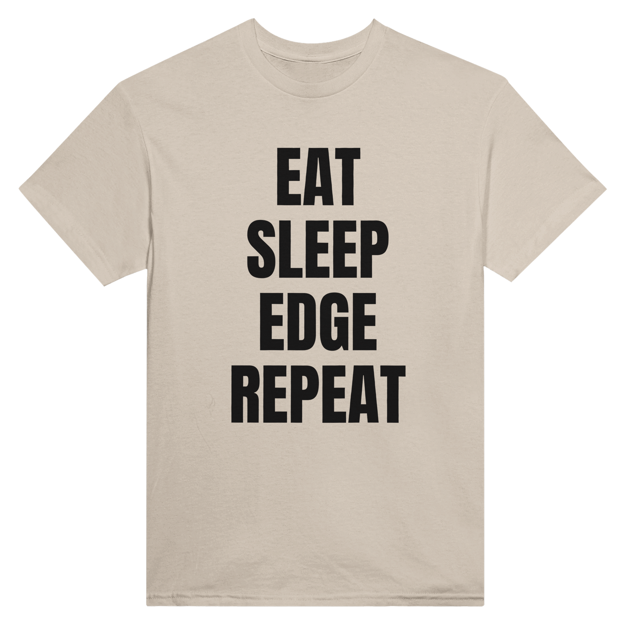 Eat sleep edge repeat – morsom t-skjorte fra Køddeklær