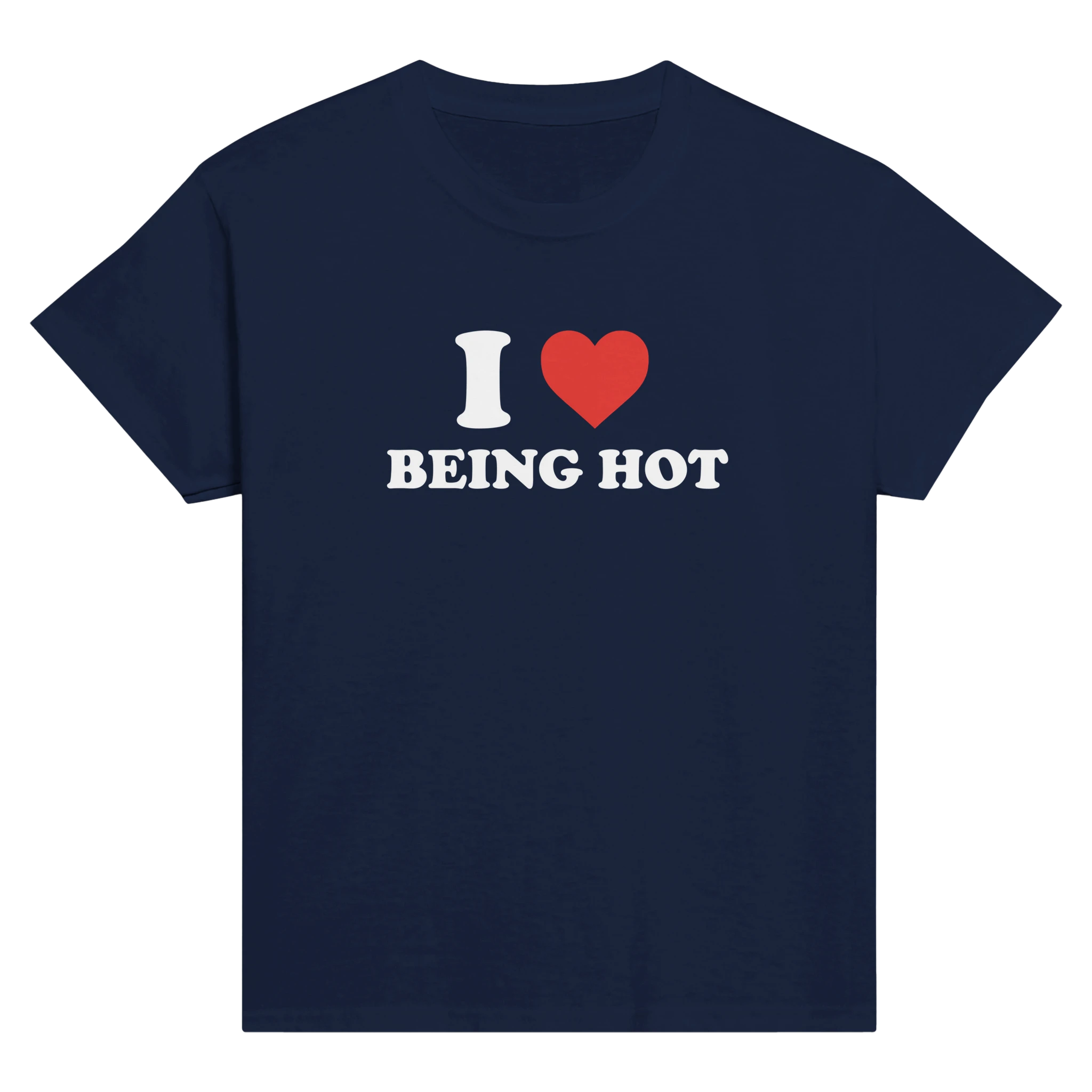 I love being hot – morsom baby tee fra Køddeklær