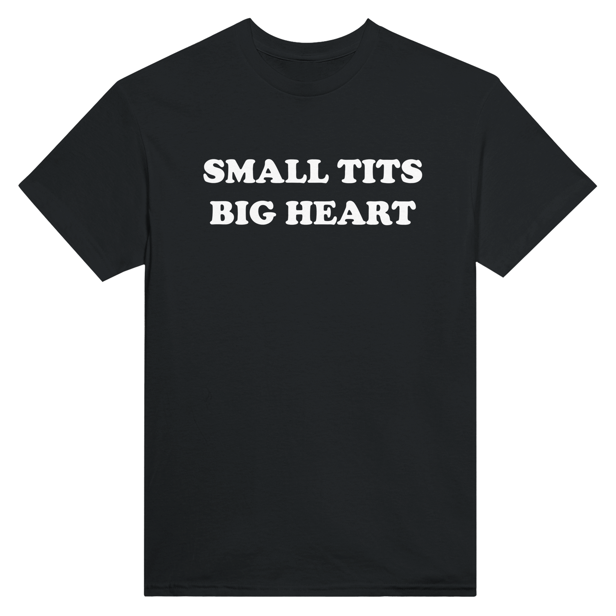 Small tits big heart – morsom t-skjorte fra Køddeklær