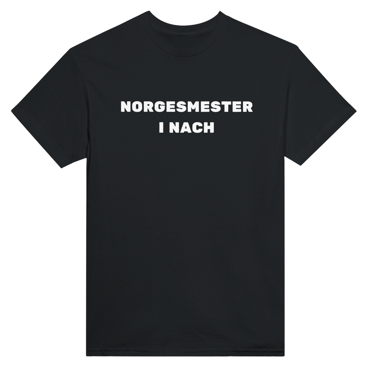 Norgesmester i nach – morsom t-skjorte med norsk humor fra Køddeklær