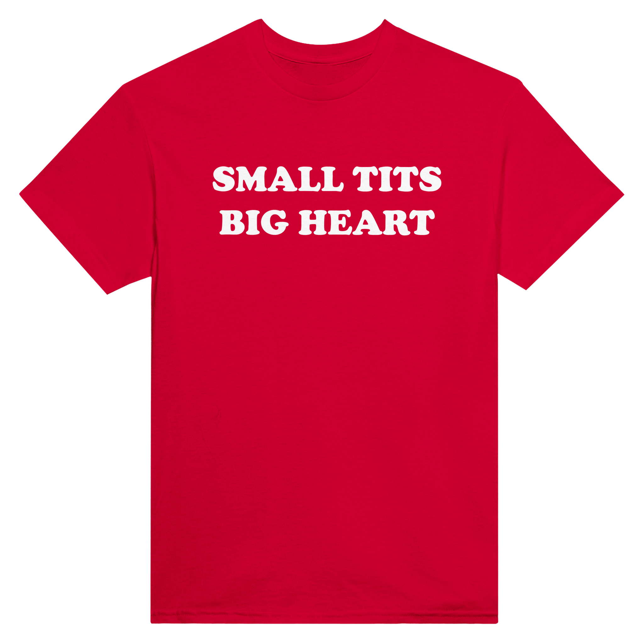 Small tits big heart – morsom t-skjorte fra Køddeklær