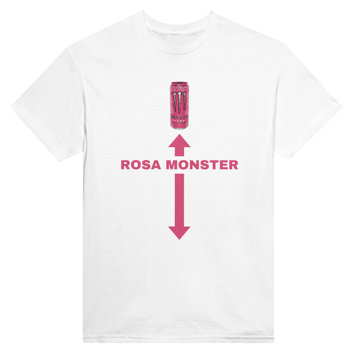 Rosa monster – morsom t-skjorte med norsk humor fra Køddeklær