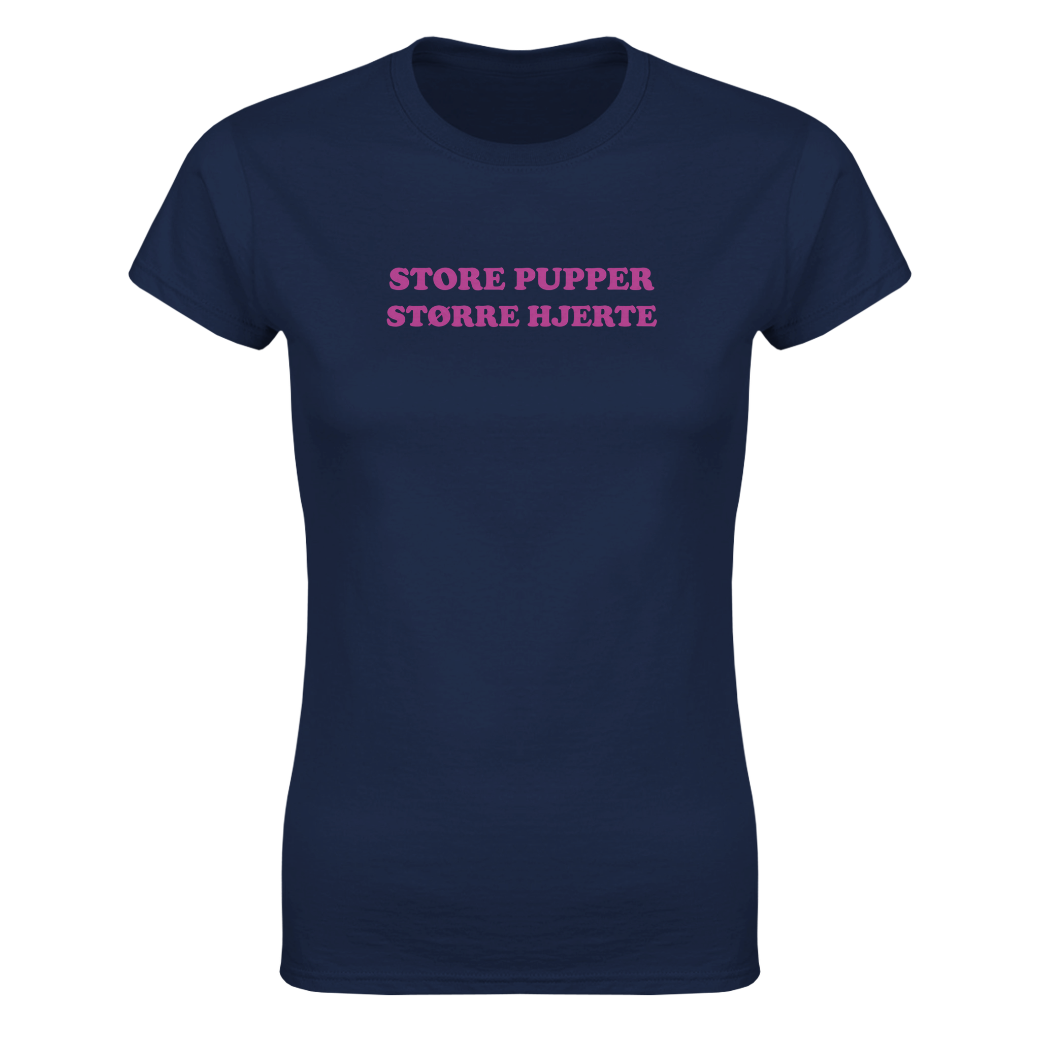 Store pupper større hjerte – morsom dame-t-skjorte fra Køddeklær