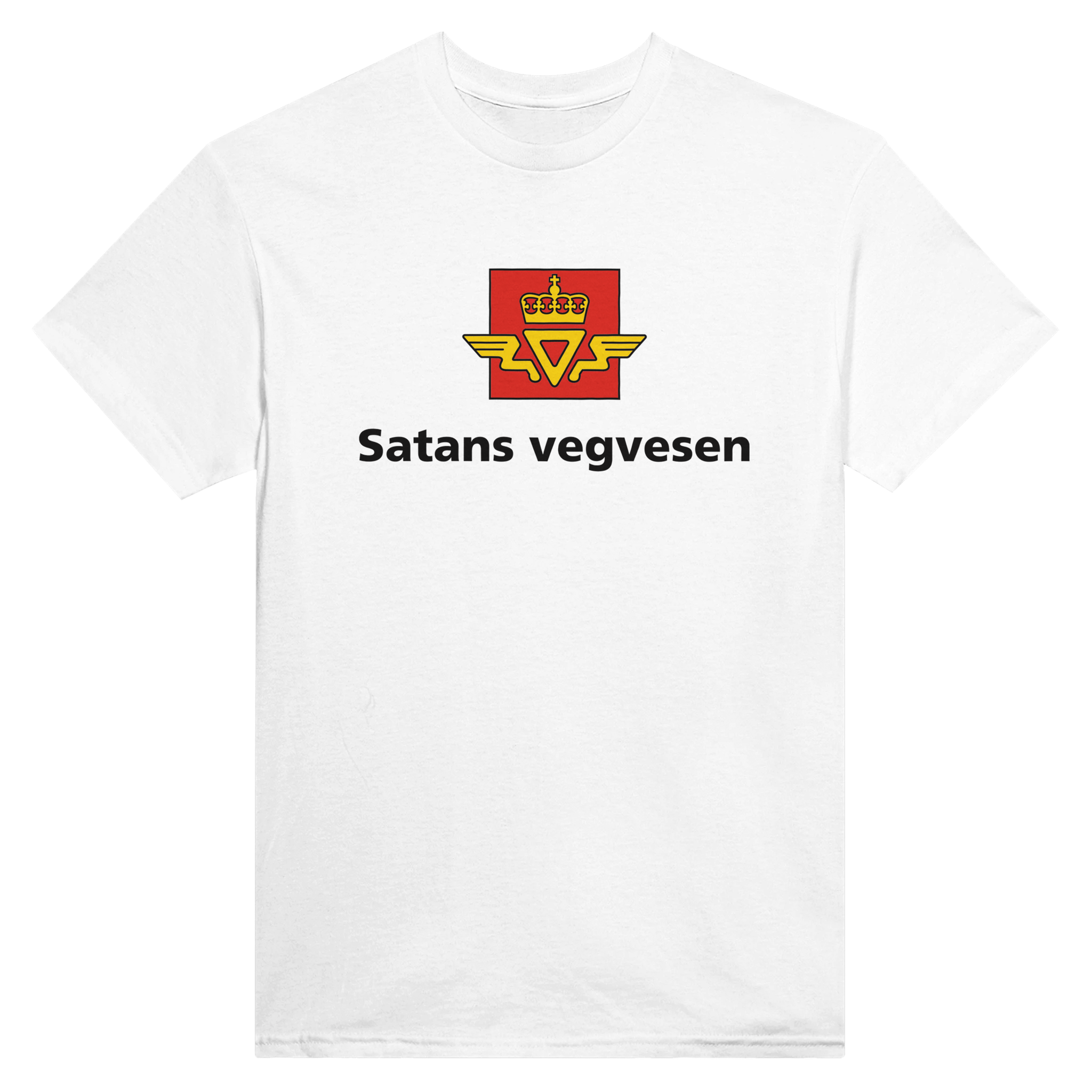 Satans vegvesen – morsom t-skjorte med norsk humor fra Køddeklær