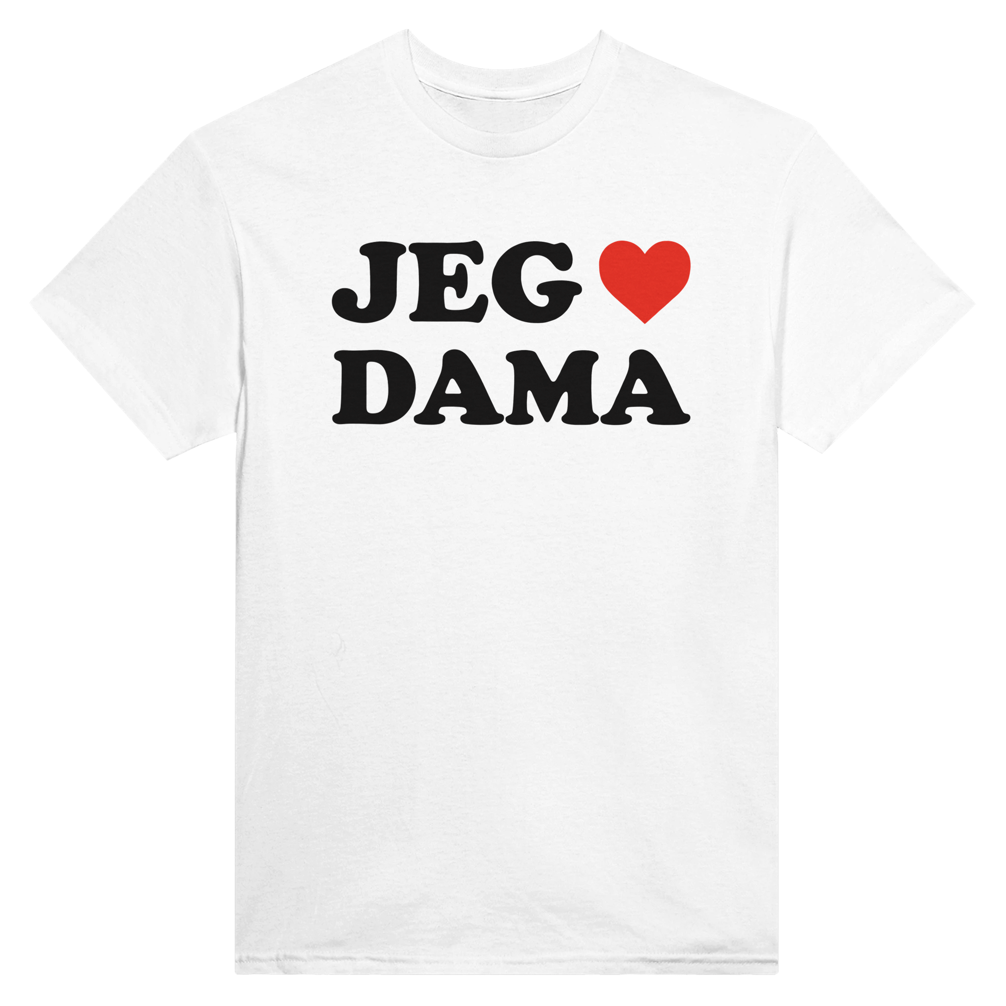 Jeg hjerte dama – morsom t-skjorte fra Køddeklær