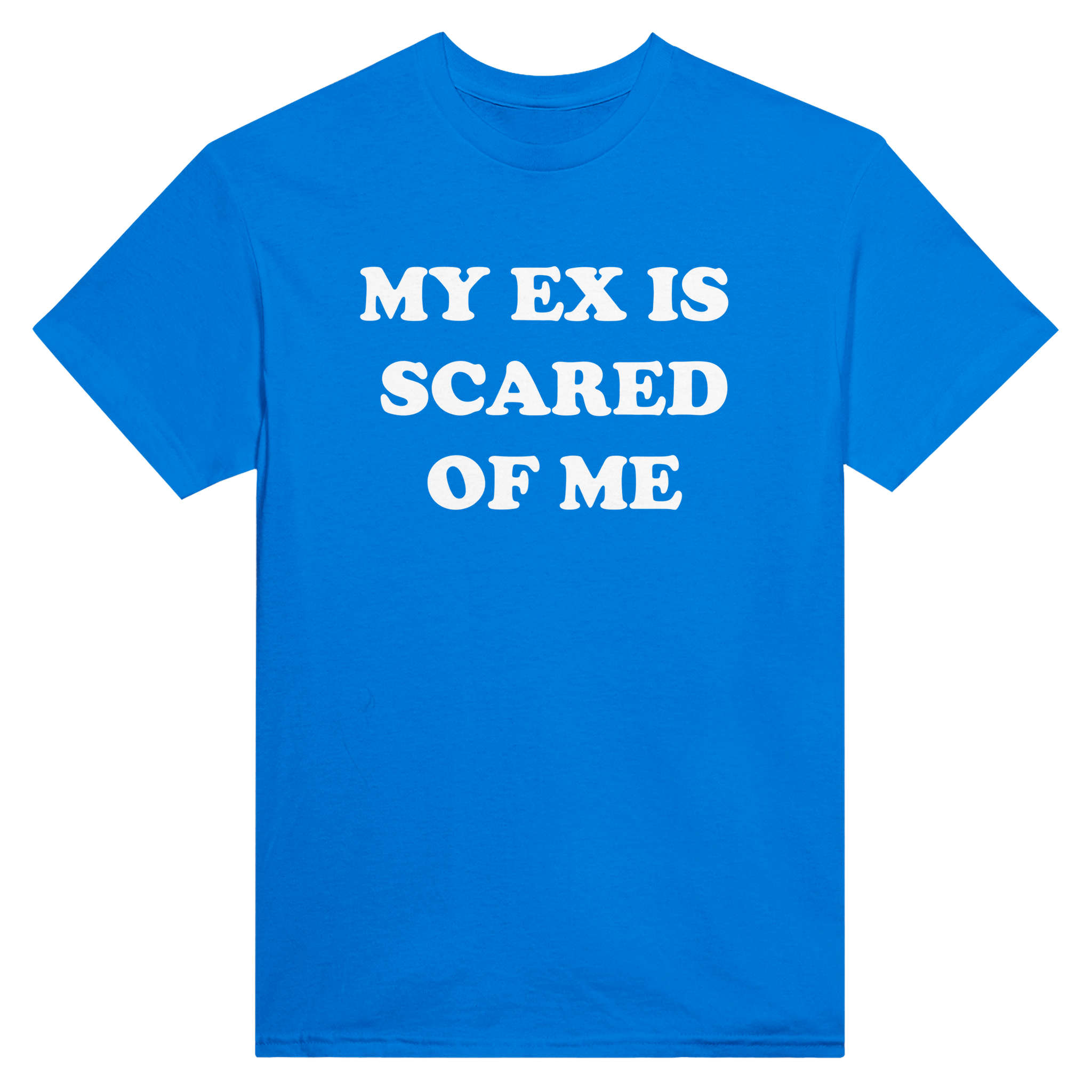 My ex is scared of me – morsom t-skjorte fra Køddeklær