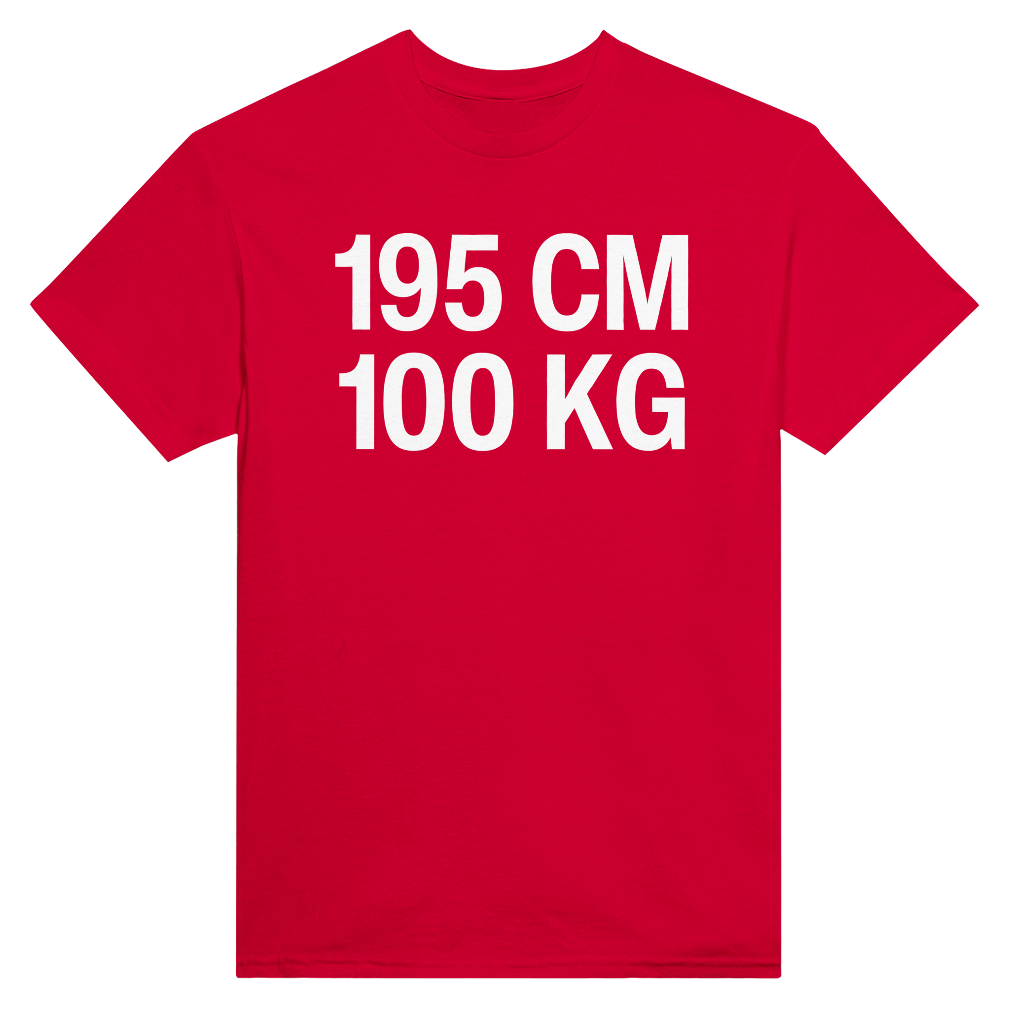 195cm 100kg – morsom t-skjorte fra Køddeklær