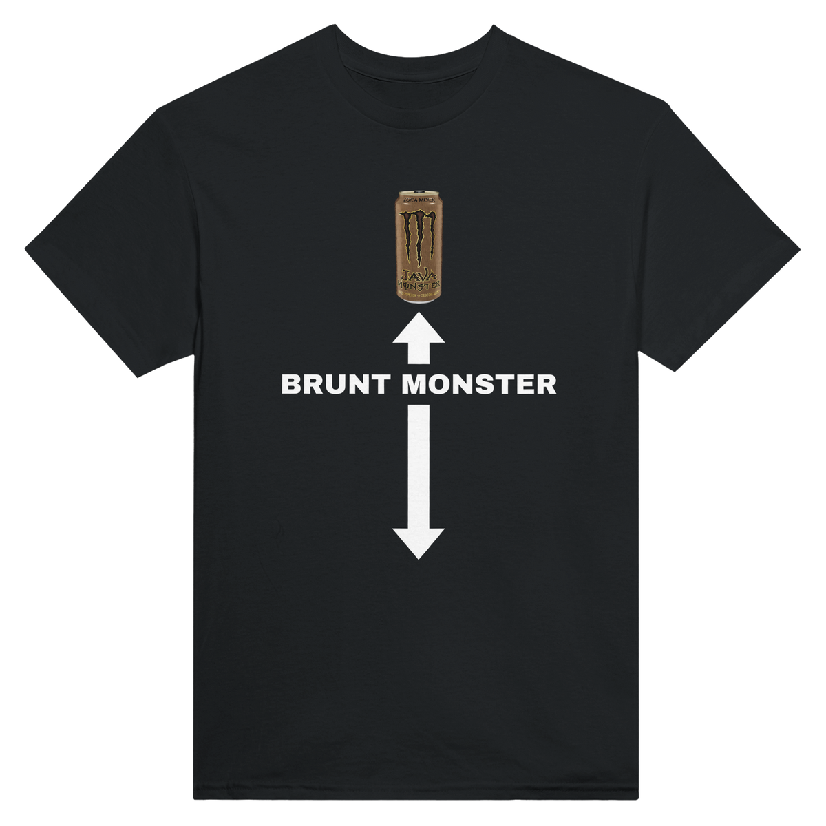 Brunt monster – morsom t-skjorte med norsk humor fra Køddeklær