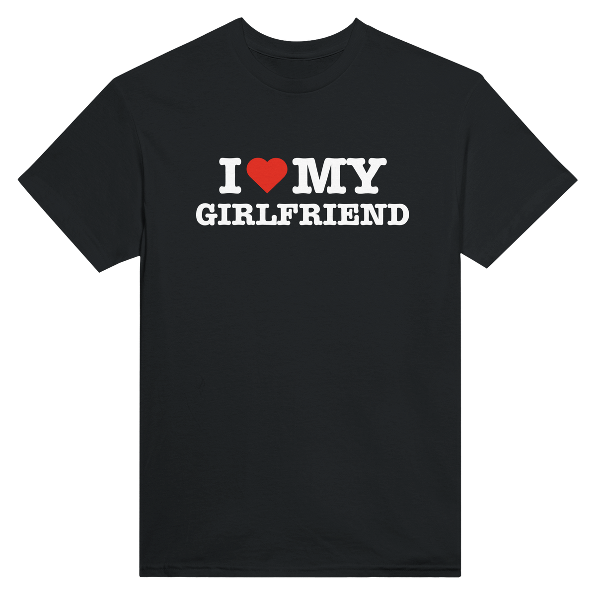 I love my girlfriend – morsom t-skjorte fra Køddeklær