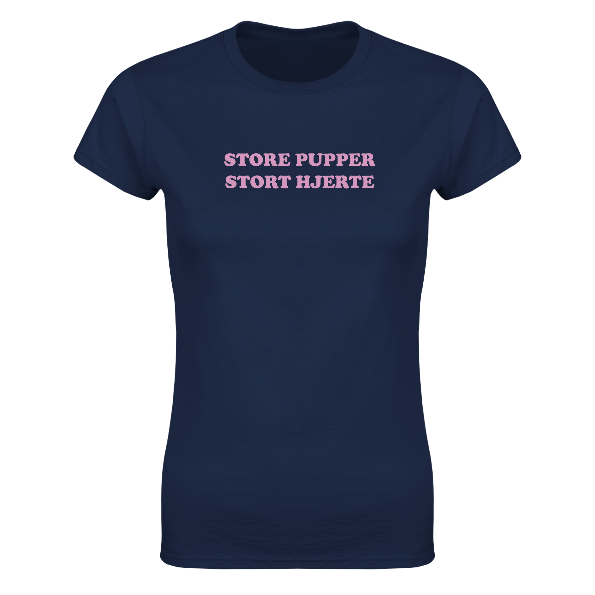 Store pupper stort hjerte – morsom dame-t-skjorte fra Køddeklær