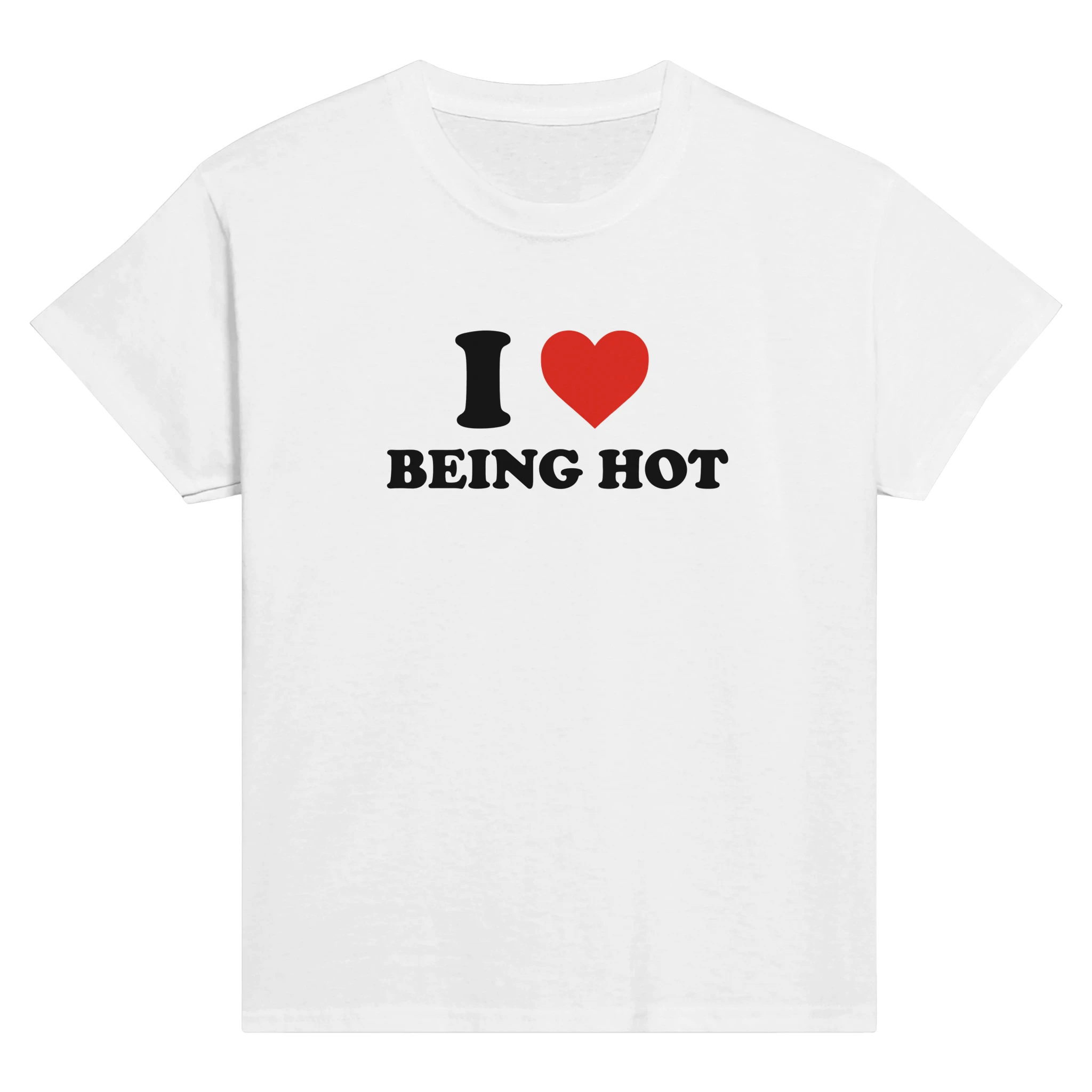 I love being hot – morsom baby tee fra Køddeklær