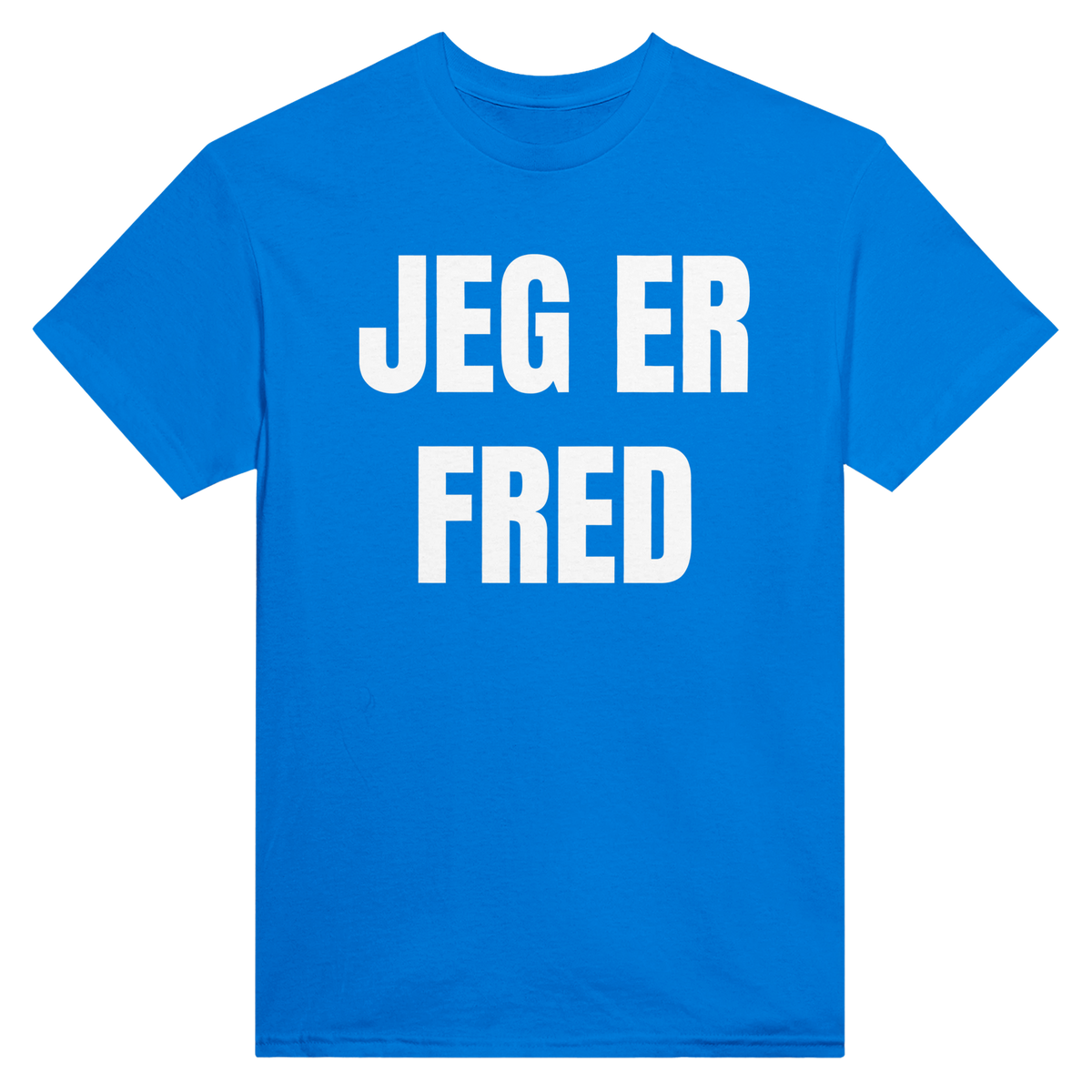 Jeg er fred – morsom t-skjorte med norsk humor fra Køddeklær