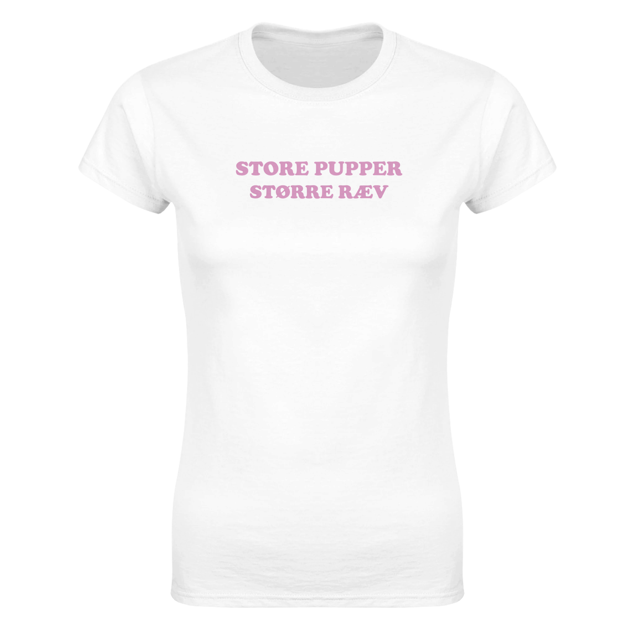 Store pupper større ræv – morsom dame-t-skjorte fra Køddeklær