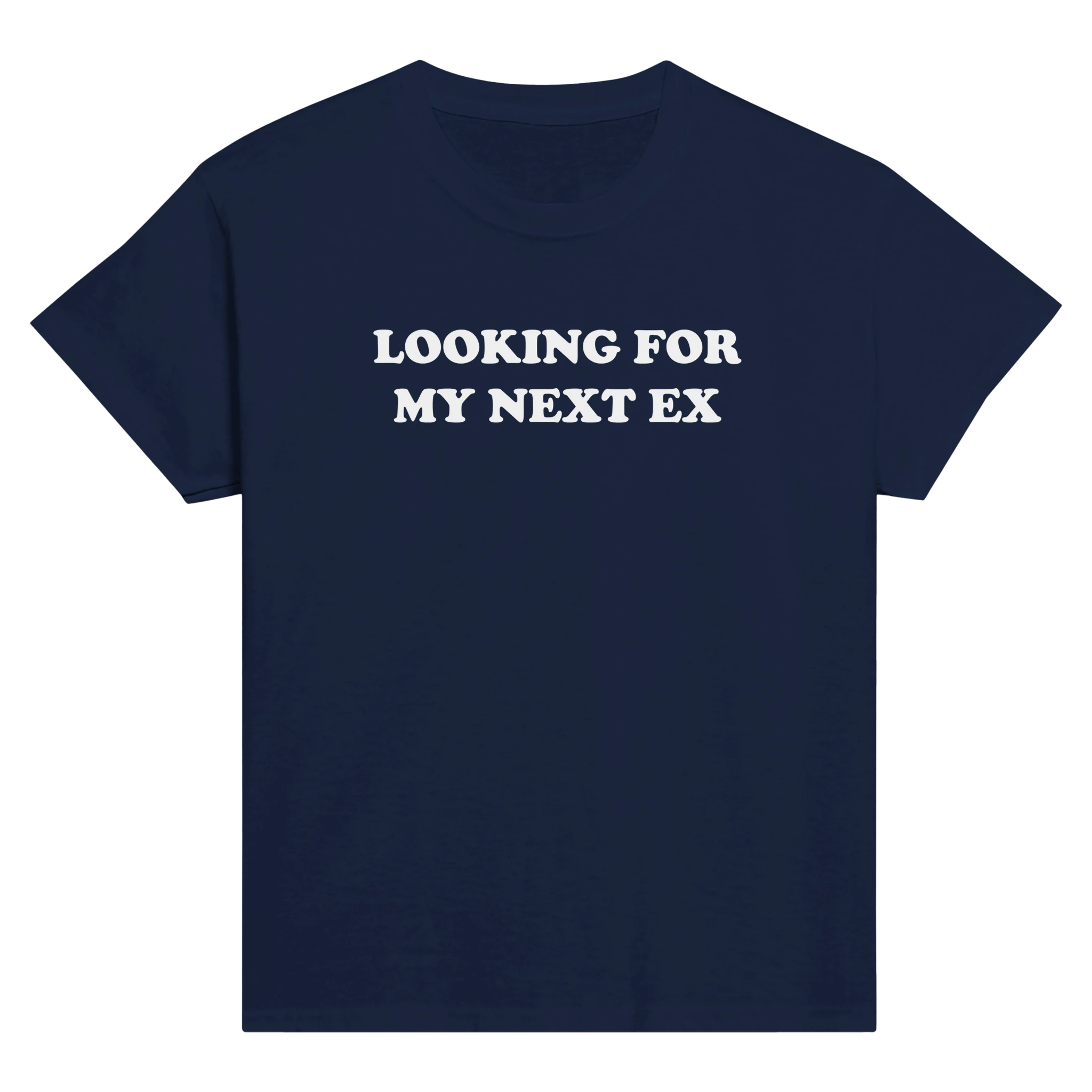 Looking for my next ex – morsom baby tee fra Køddeklær