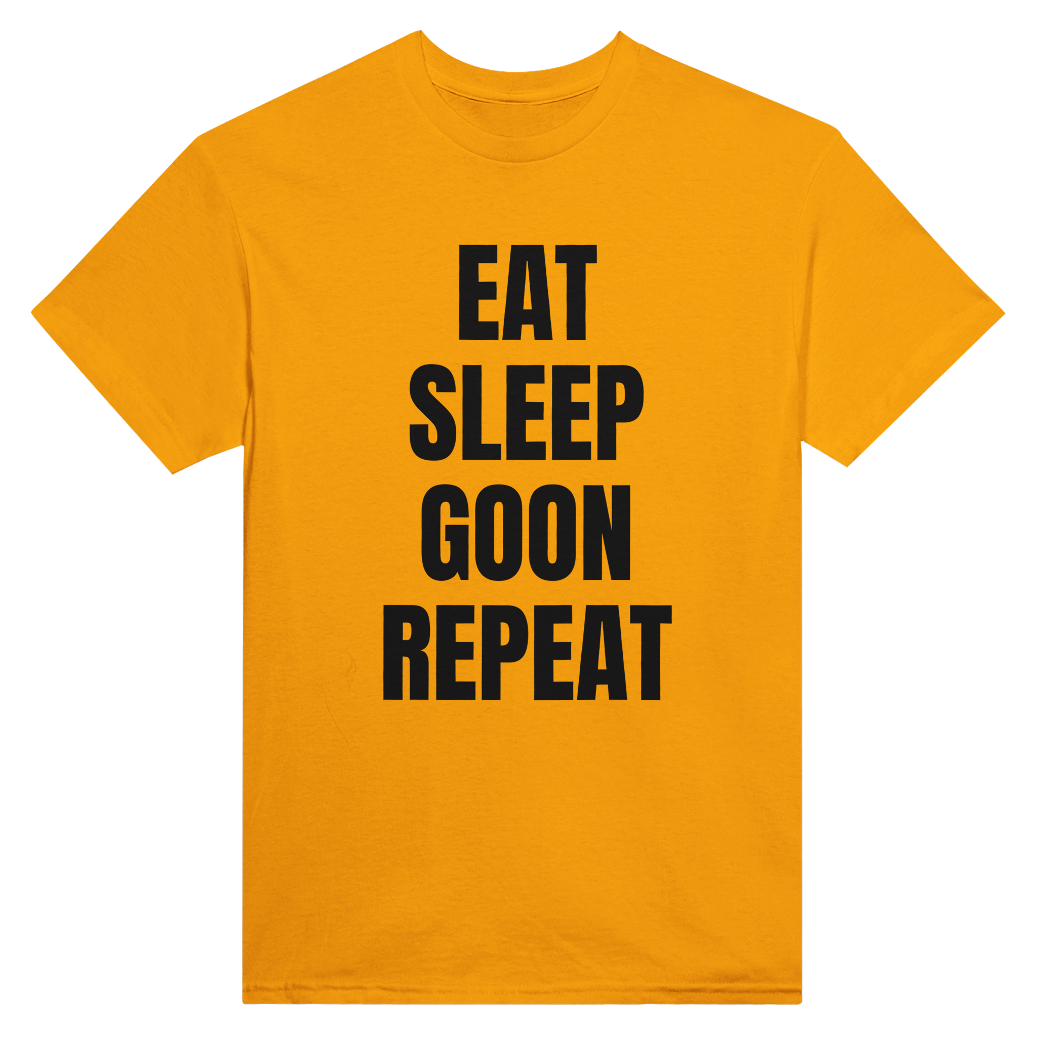 Eat sleep goon repeat – morsom t-skjorte fra Køddeklær