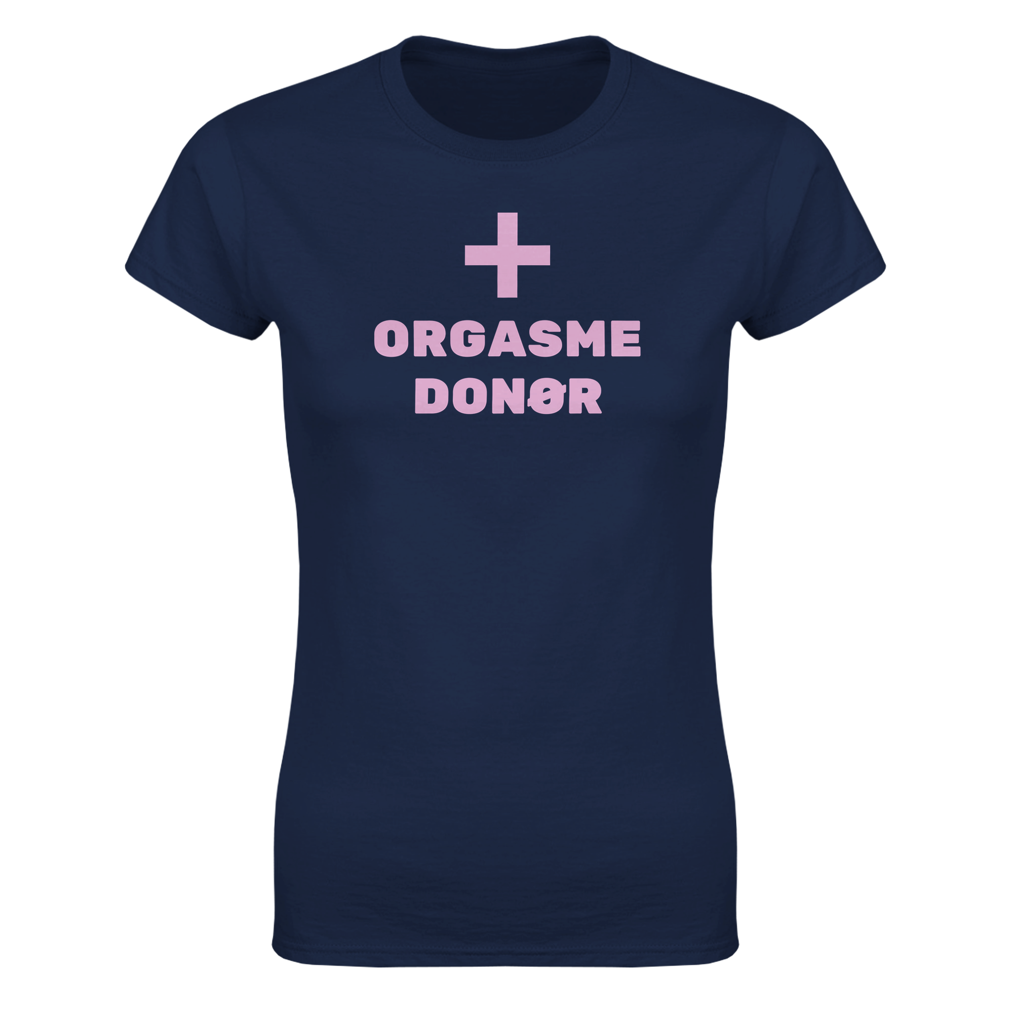Orgasme donør – morsom dame-t-skjorte fra Køddeklær