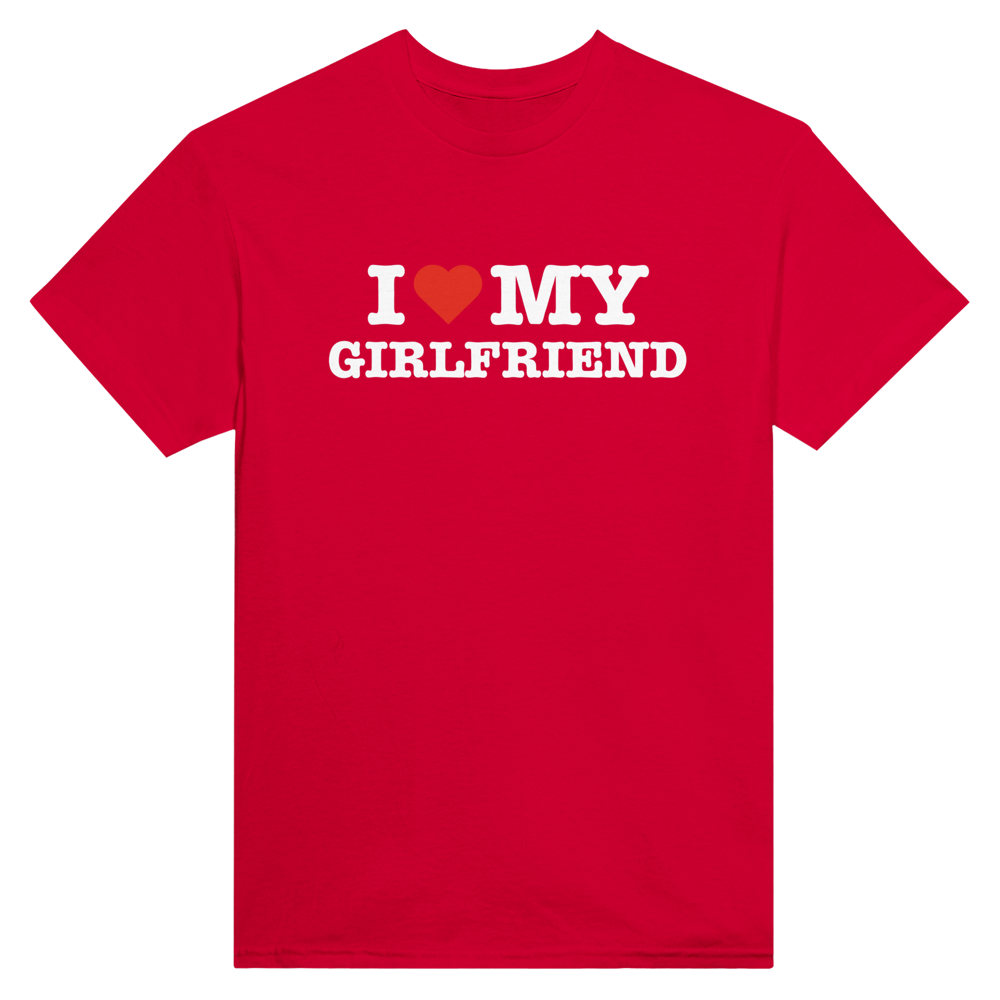 I love my girlfriend – morsom t-skjorte fra Køddeklær