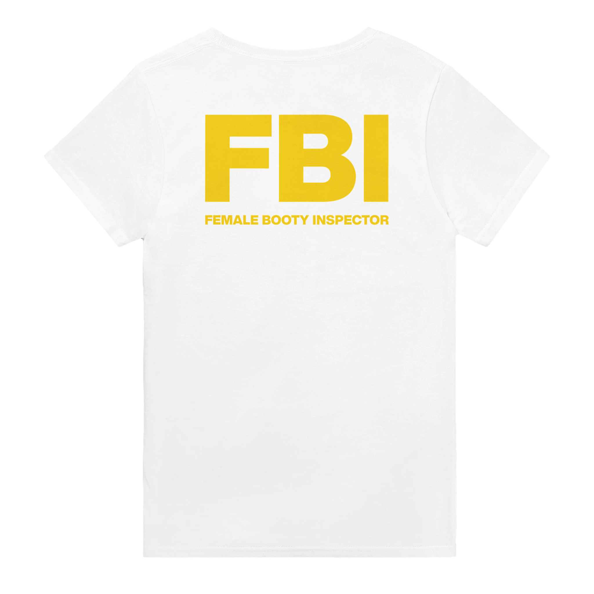 Fbi female booty inspector – morsom t-skjorte med backprint fra Køddeklær