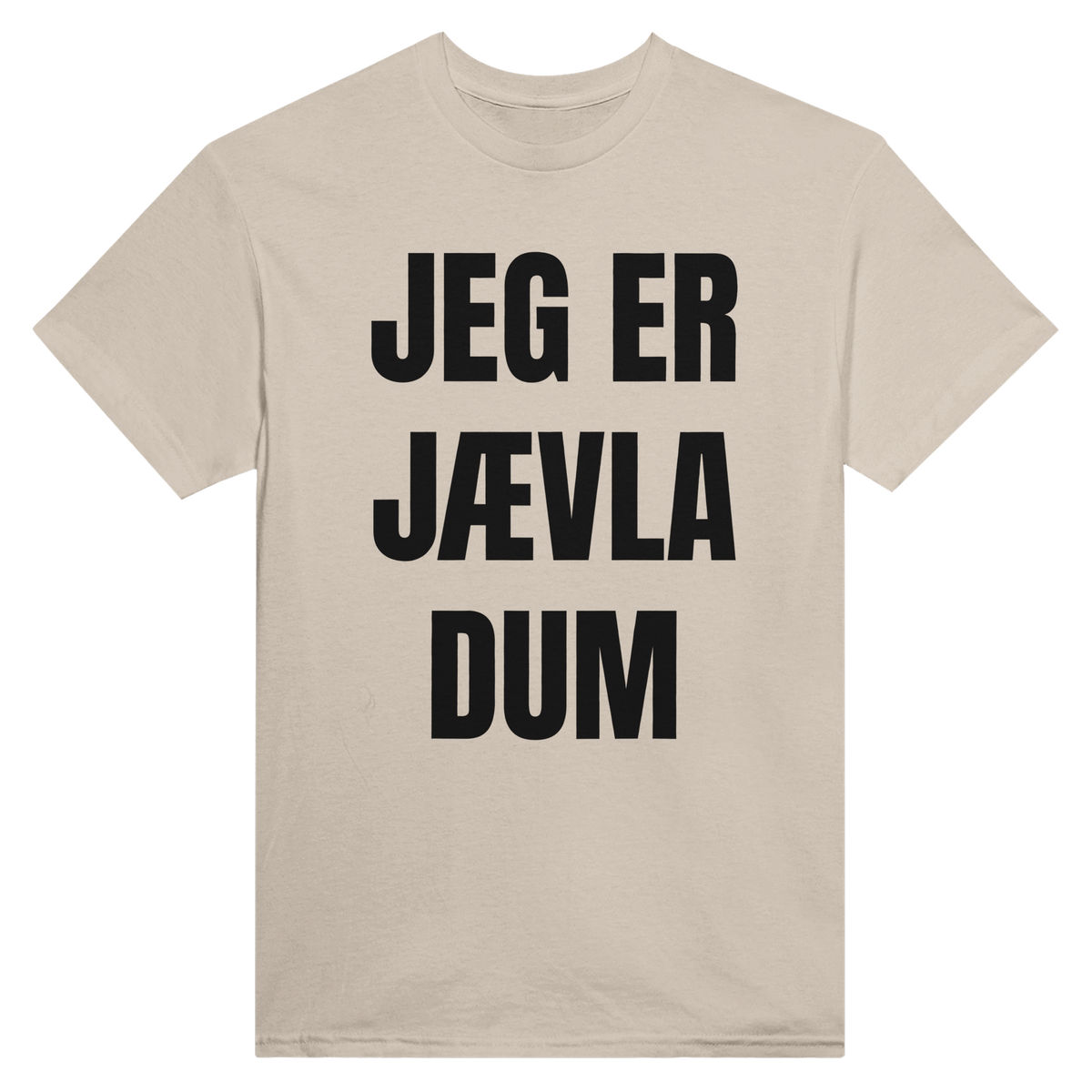 Jeg er jævla dum – morsom t-skjorte med norsk humor fra Køddeklær