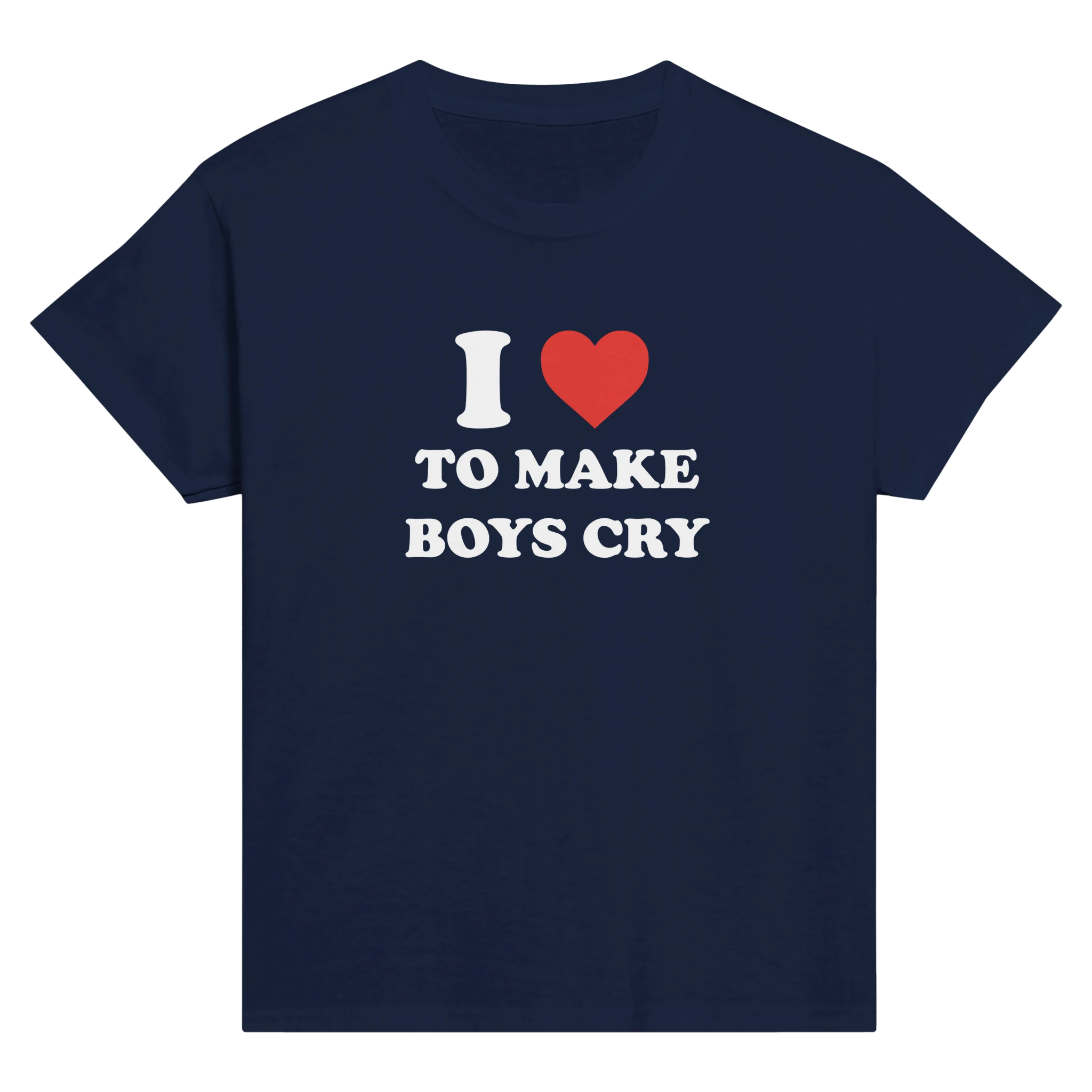 I love to make boys cry – morsom baby tee fra Køddeklær