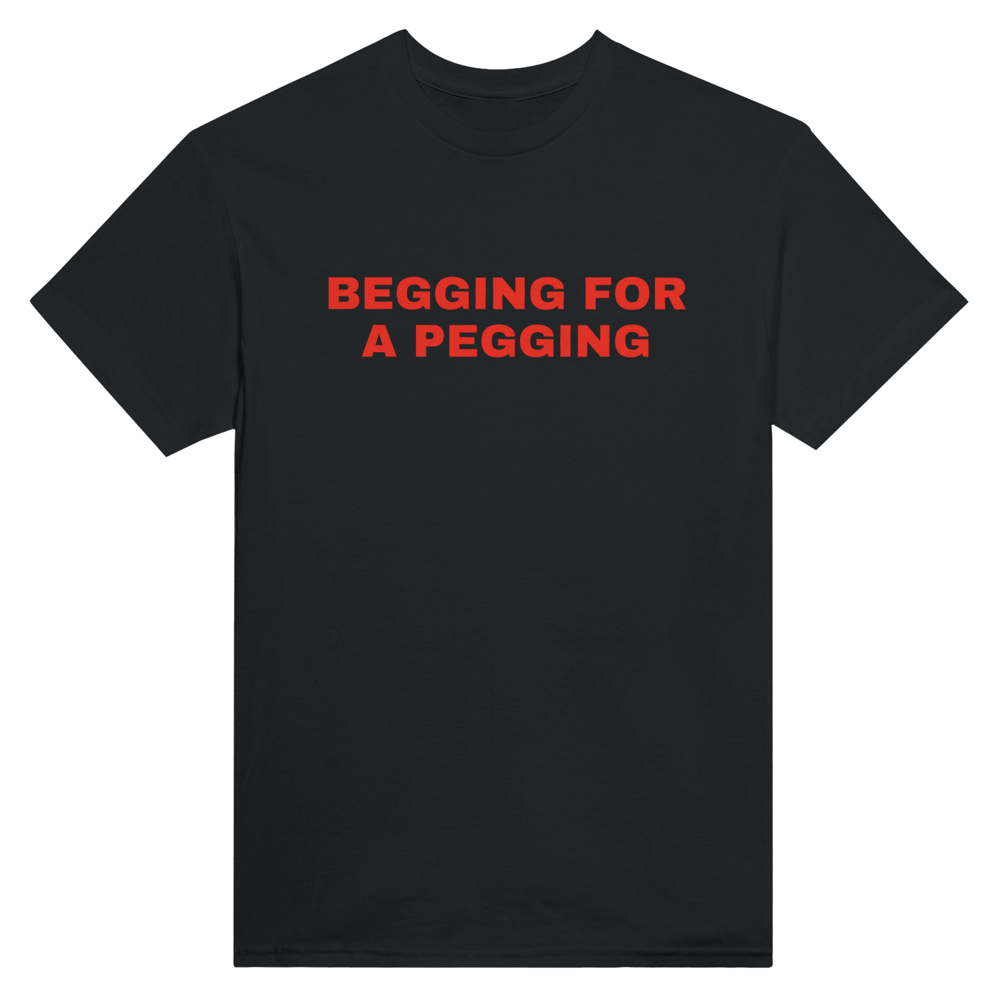 Begging for a pegging – morsom t-skjorte fra Køddeklær