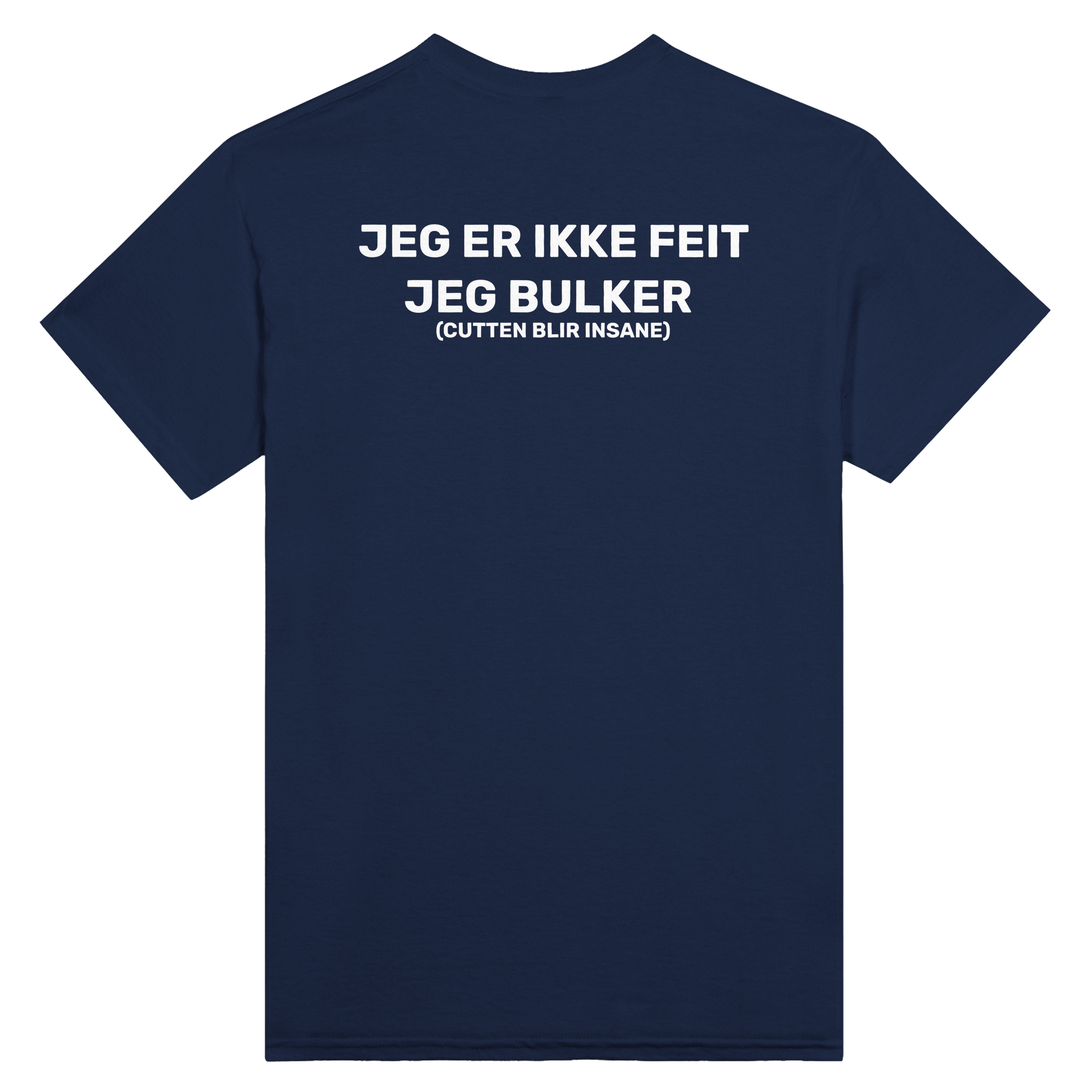 Jeg er ikke feit jeg bulker – morsom t-skjorte fra Køddeklær