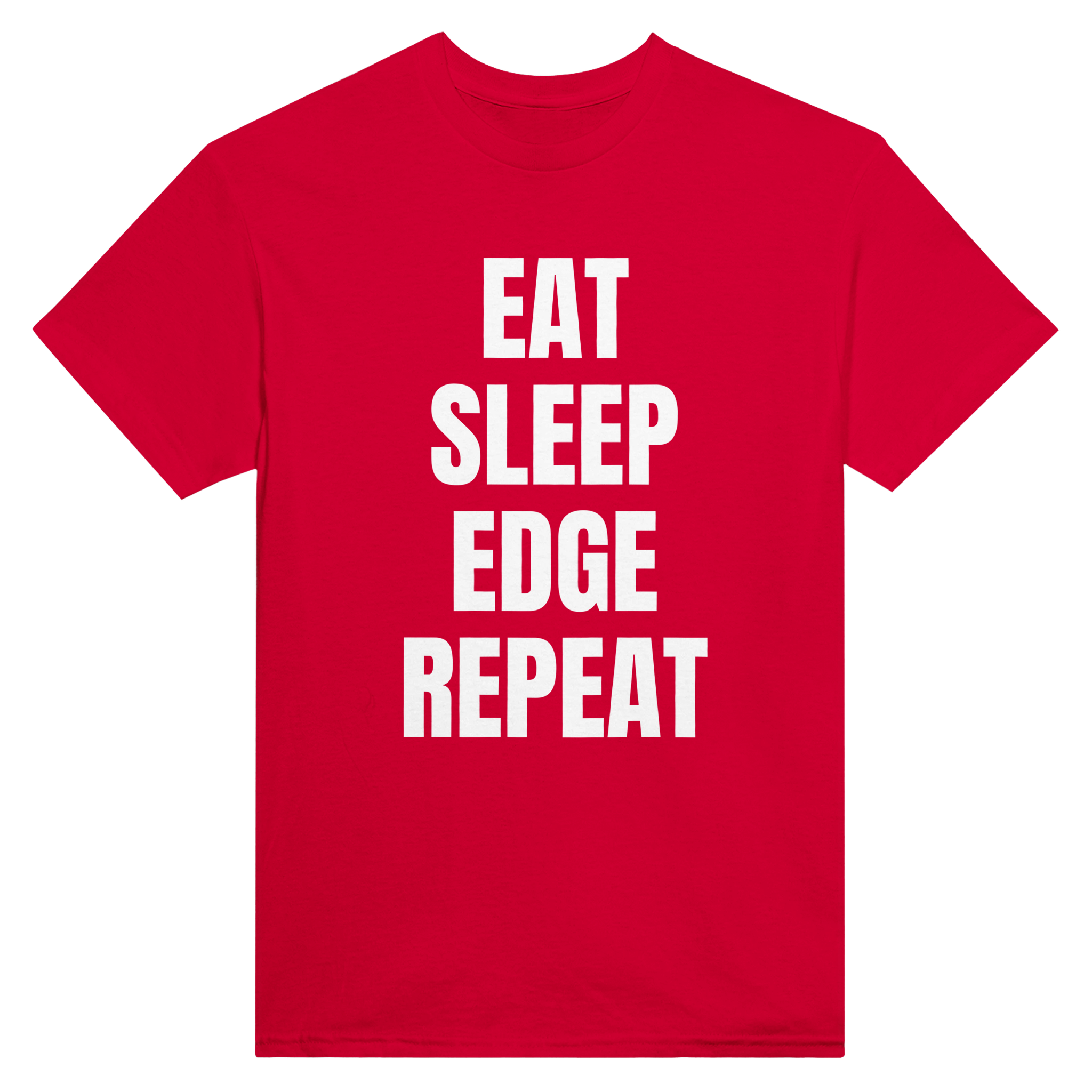 Eat sleep edge repeat – morsom t-skjorte fra Køddeklær