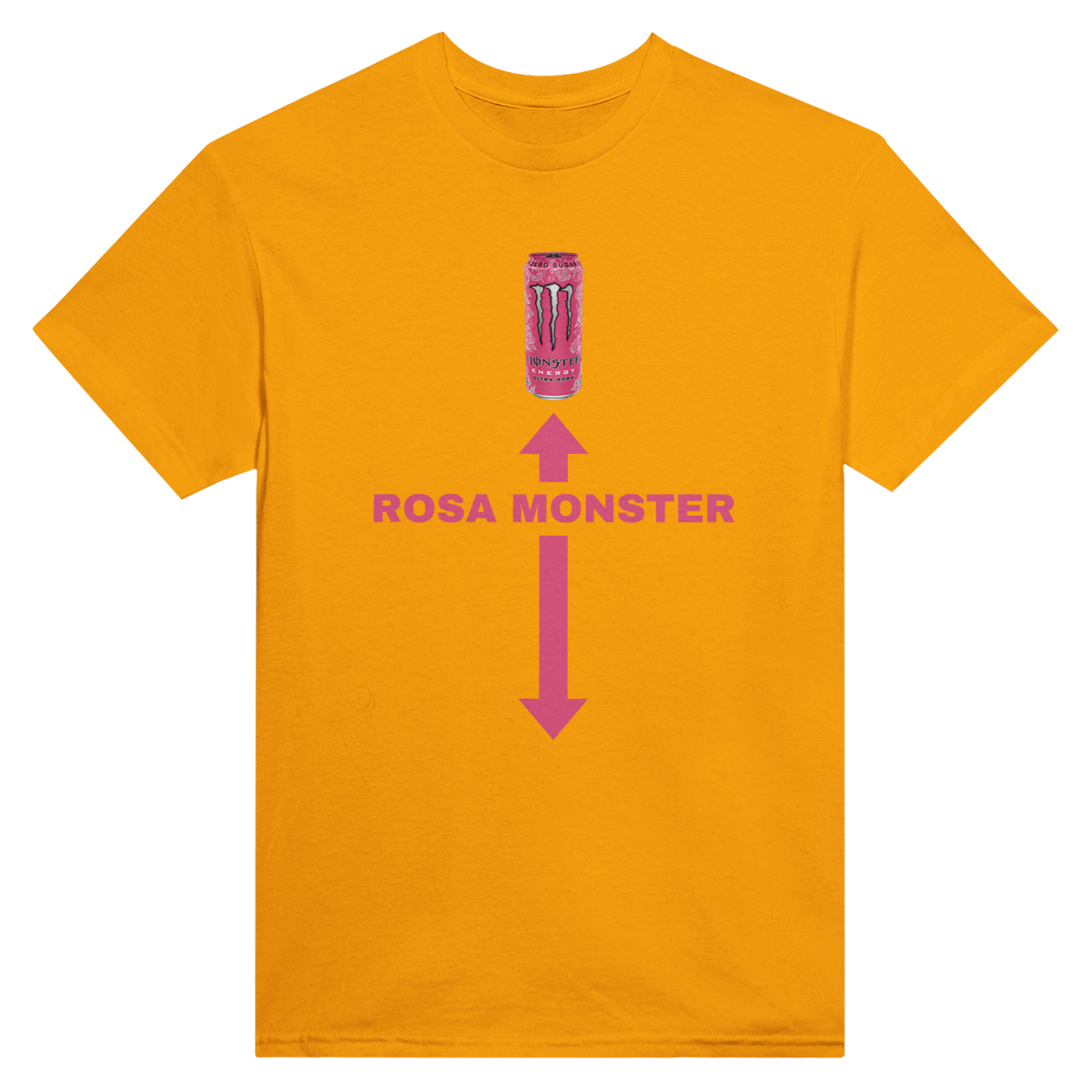 Rosa monster – morsom t-skjorte med norsk humor fra Køddeklær