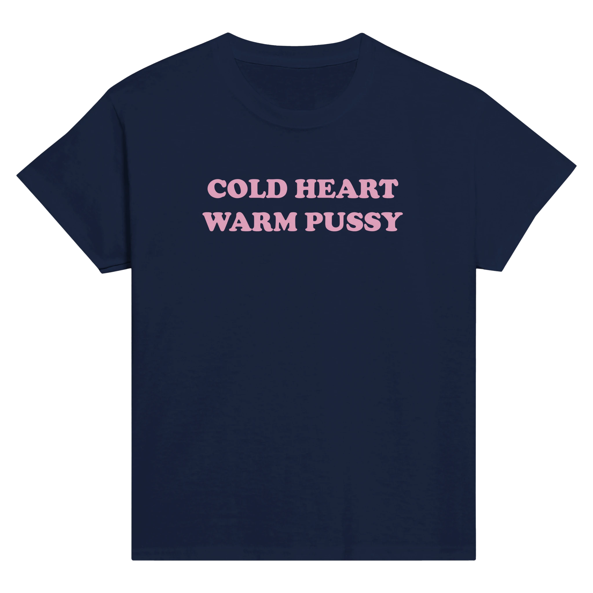 Cold heart warm pussy – morsom baby tee fra Køddeklær