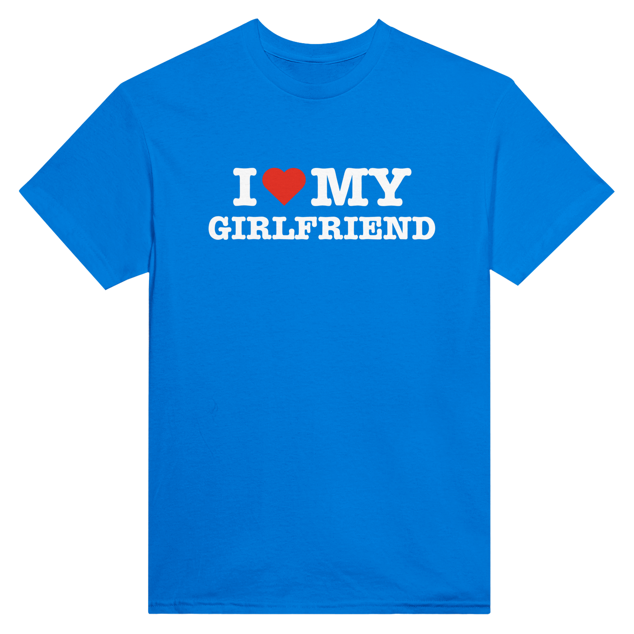 I love my girlfriend – morsom t-skjorte fra Køddeklær