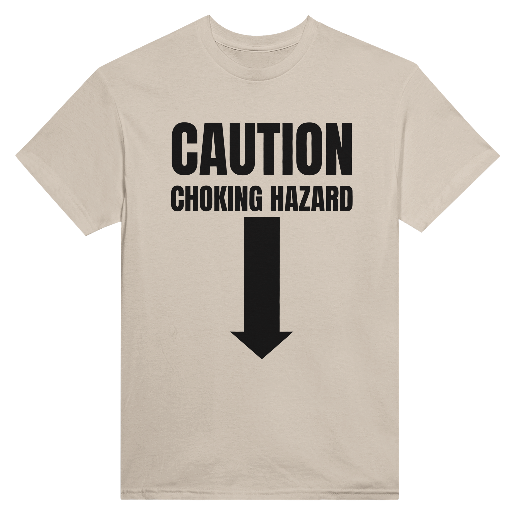 Caution choking hazard – morsom t-skjorte fra Køddeklær