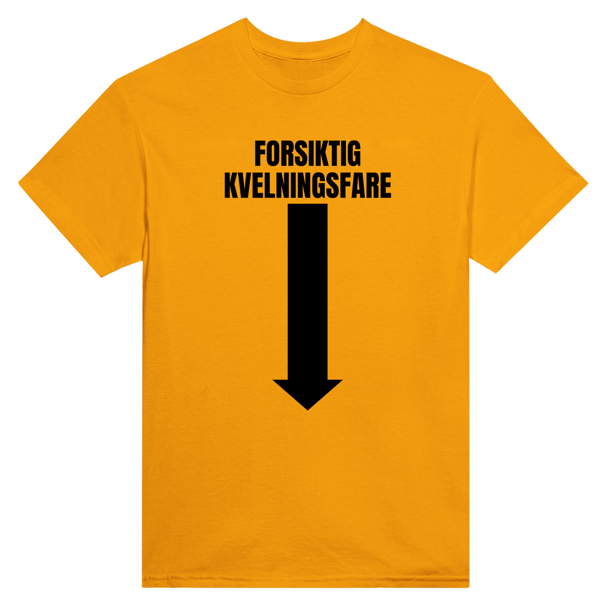 Forsiktig kvelningsfare - t-skjorte – Gold
