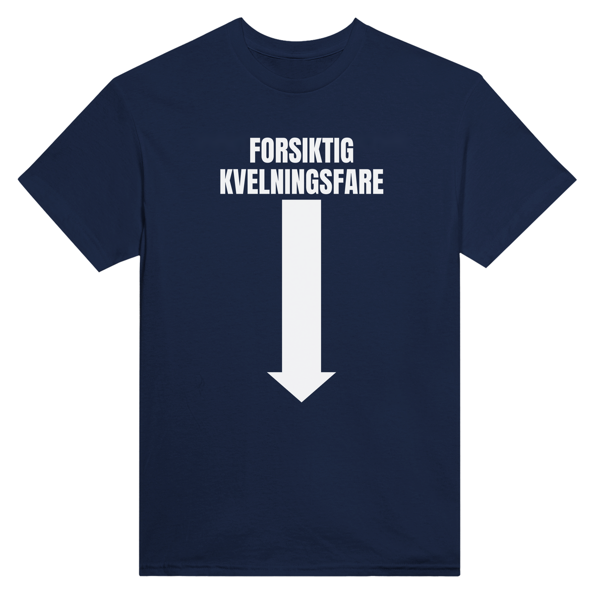 Forsiktig kvelningsfare - t-skjorte – Navy