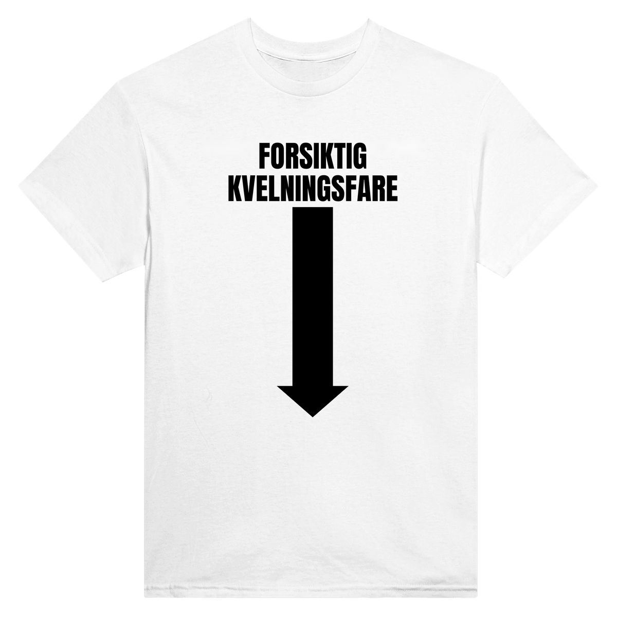 Forsiktig kvelningsfare - t-skjorte – White