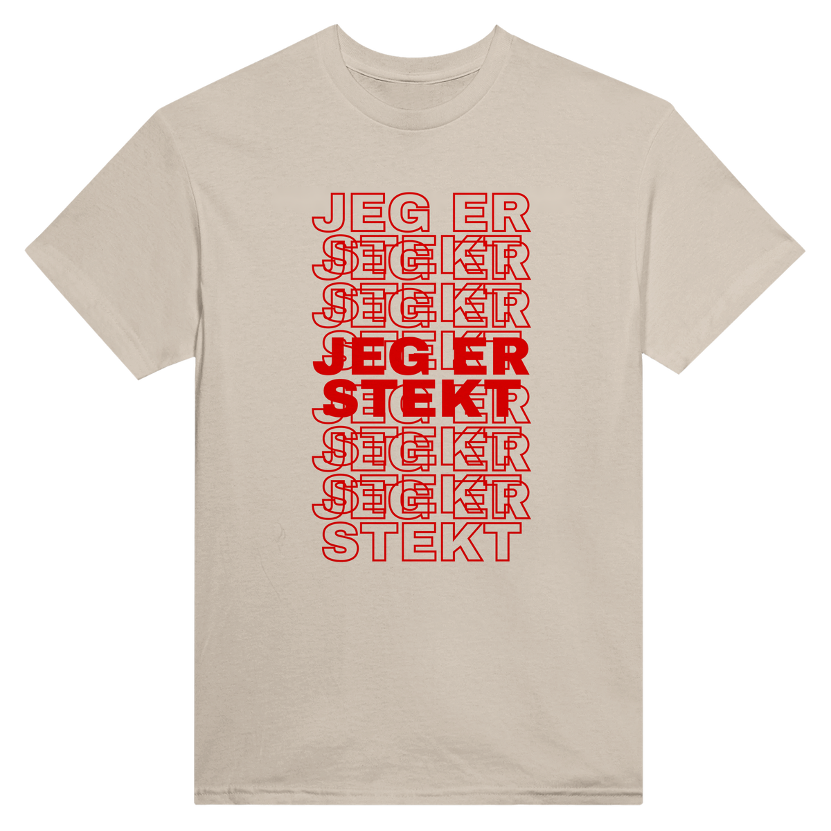 Jeg er stekt - t-skjorte – Sand
