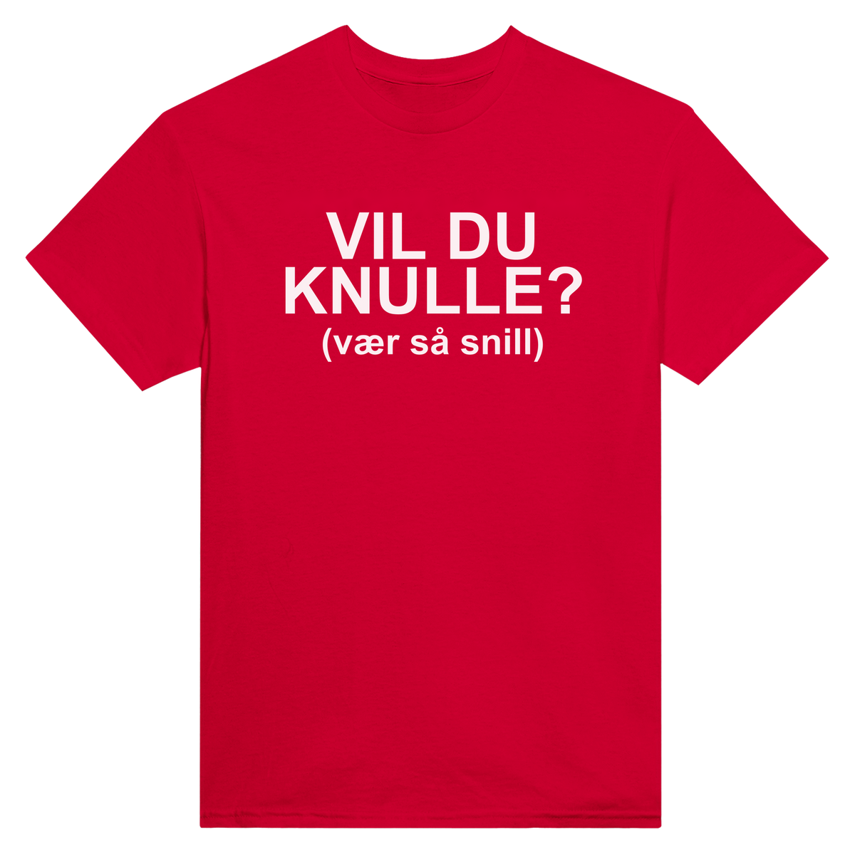 Vil du knulle? (vær så snill) - t-skjorte – Red