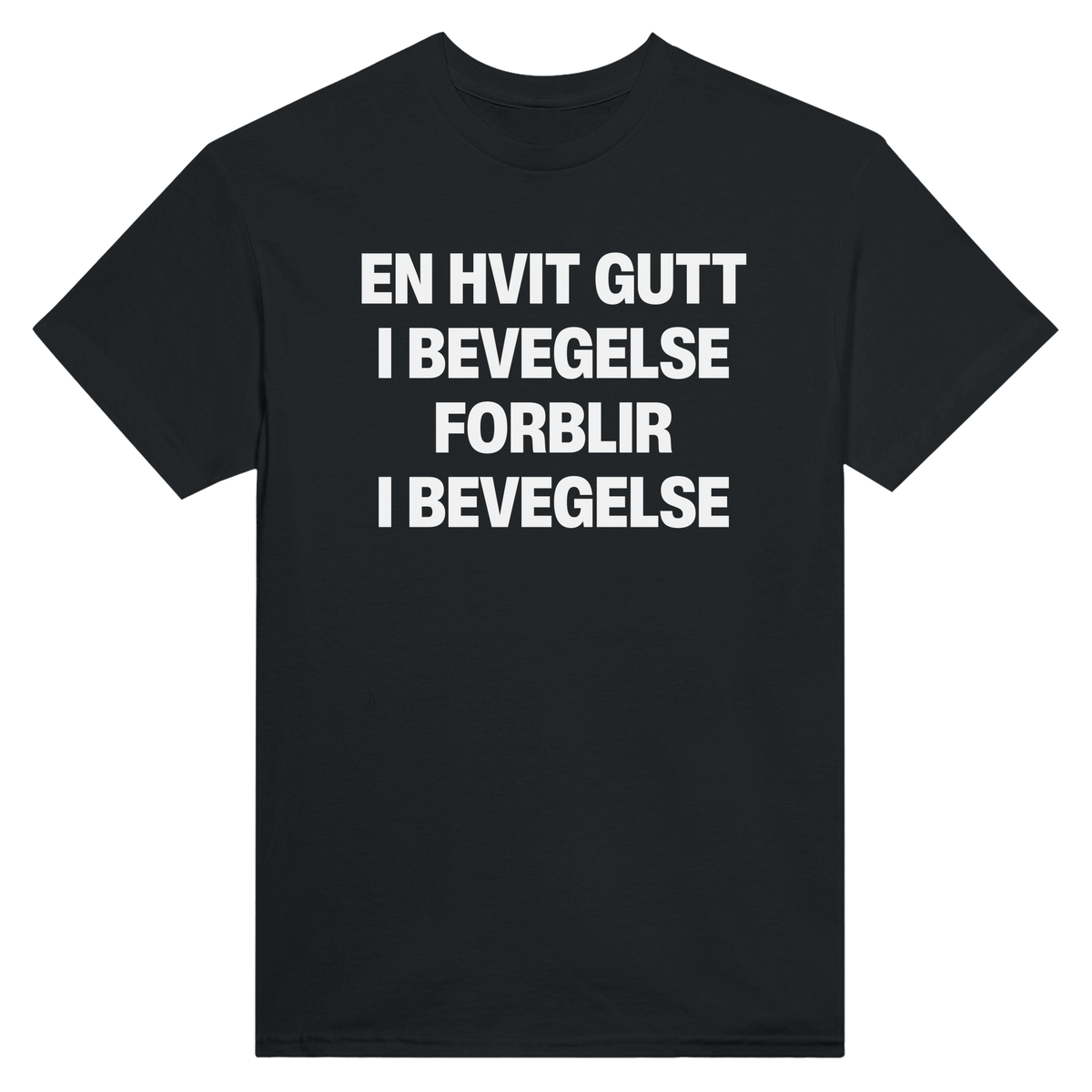 En hvit gutt i bevegelse forblir i bevegelse - t-skjorte – Black