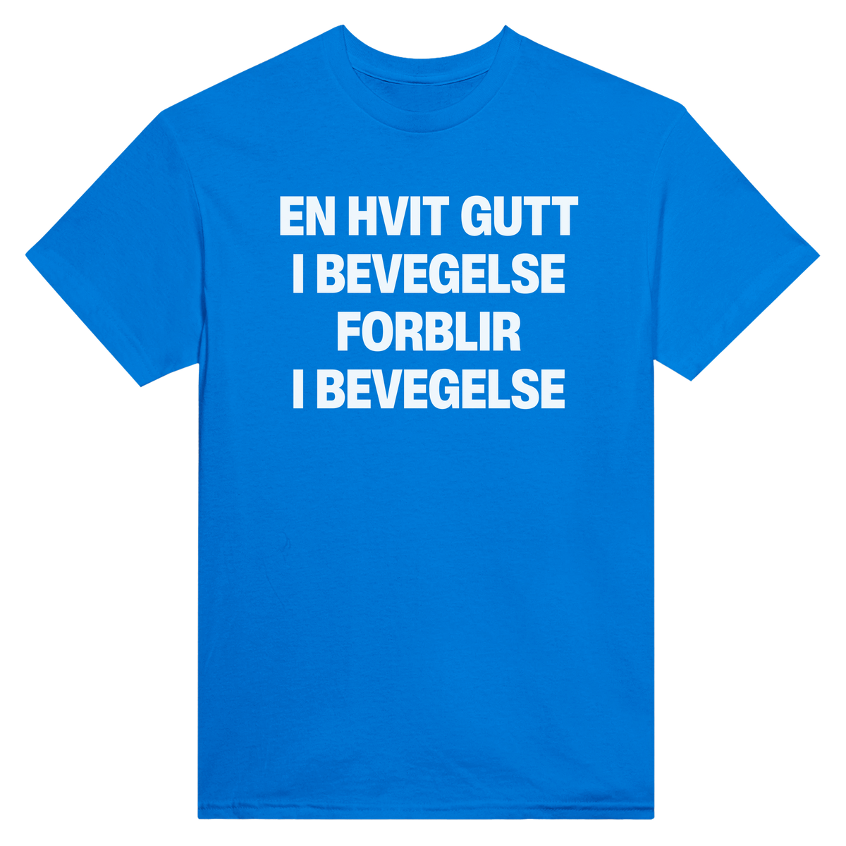 En hvit gutt i bevegelse forblir i bevegelse - t-skjorte – Royal