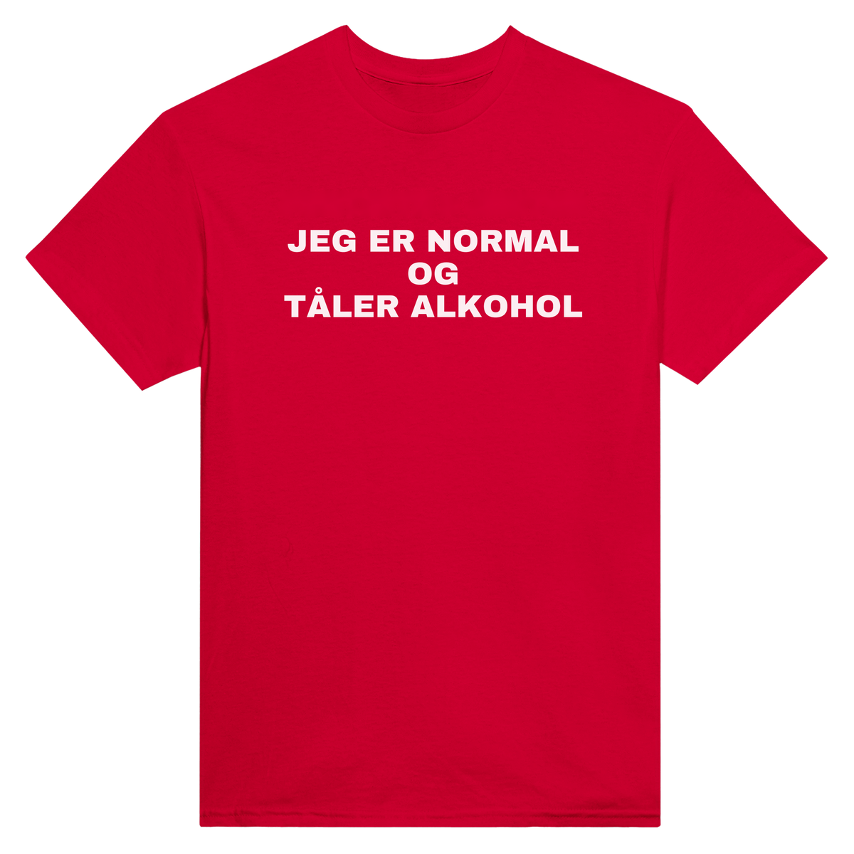 Jeg er normal og tåler alkohol - t-skjorte – Red