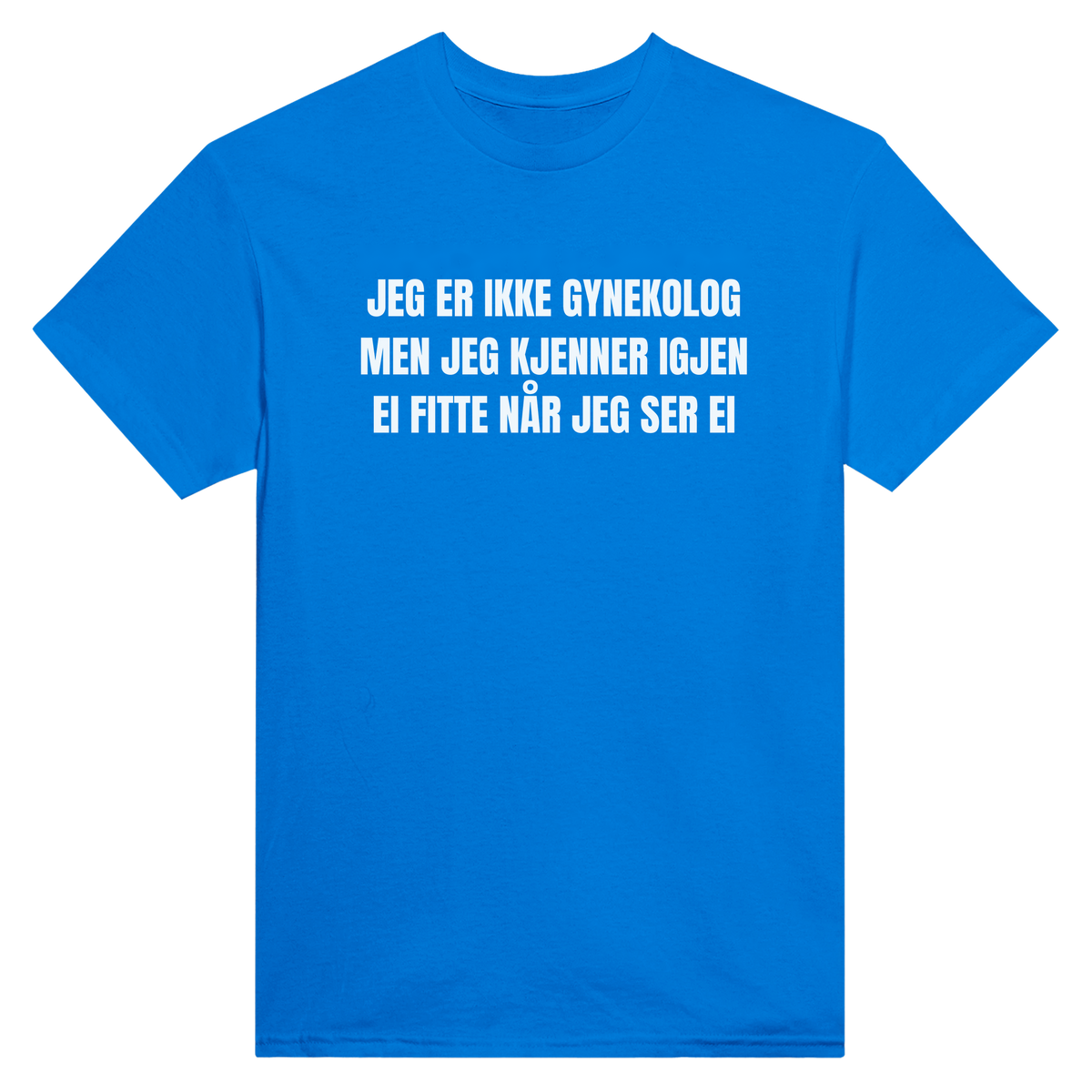 Jeg er ikke gynekolog men jeg kjenner igjen ei fitte når jeg ser ei - t-skjorte – Royal