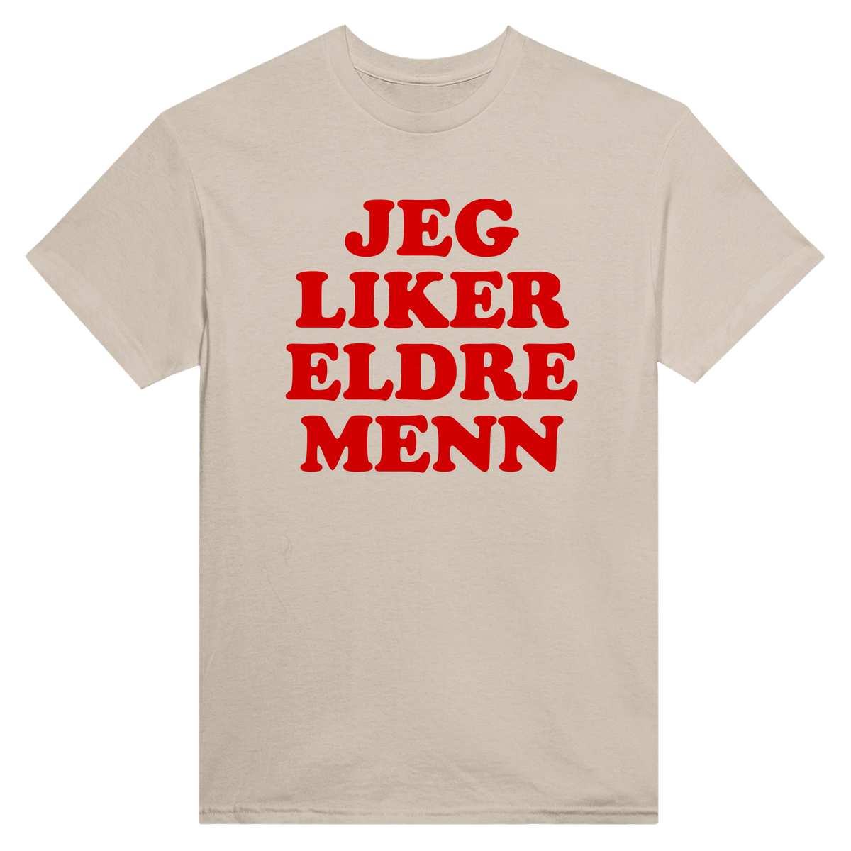 Jeg liker eldre menn - t-skjorte – Sand