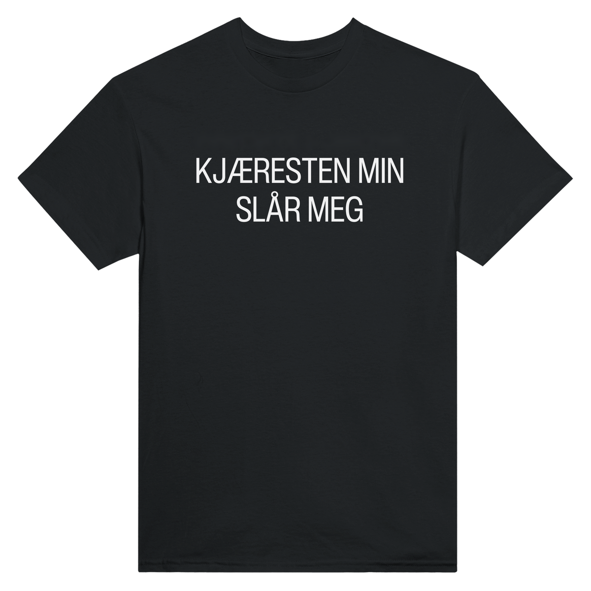 Kjæresten min slår meg - t-skjorte – Black
