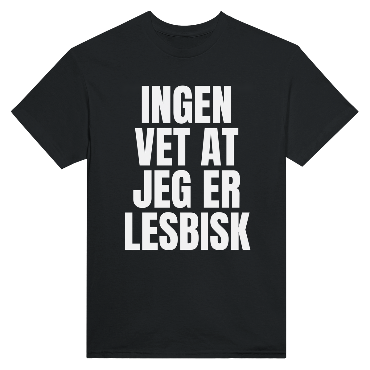 Ingen vet at jeg er lesbisk - t-skjorte – Black