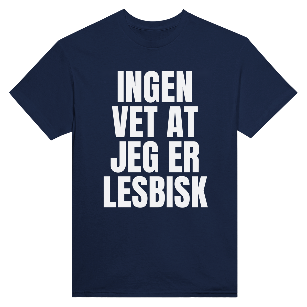 Ingen vet at jeg er lesbisk - t-skjorte – Navy