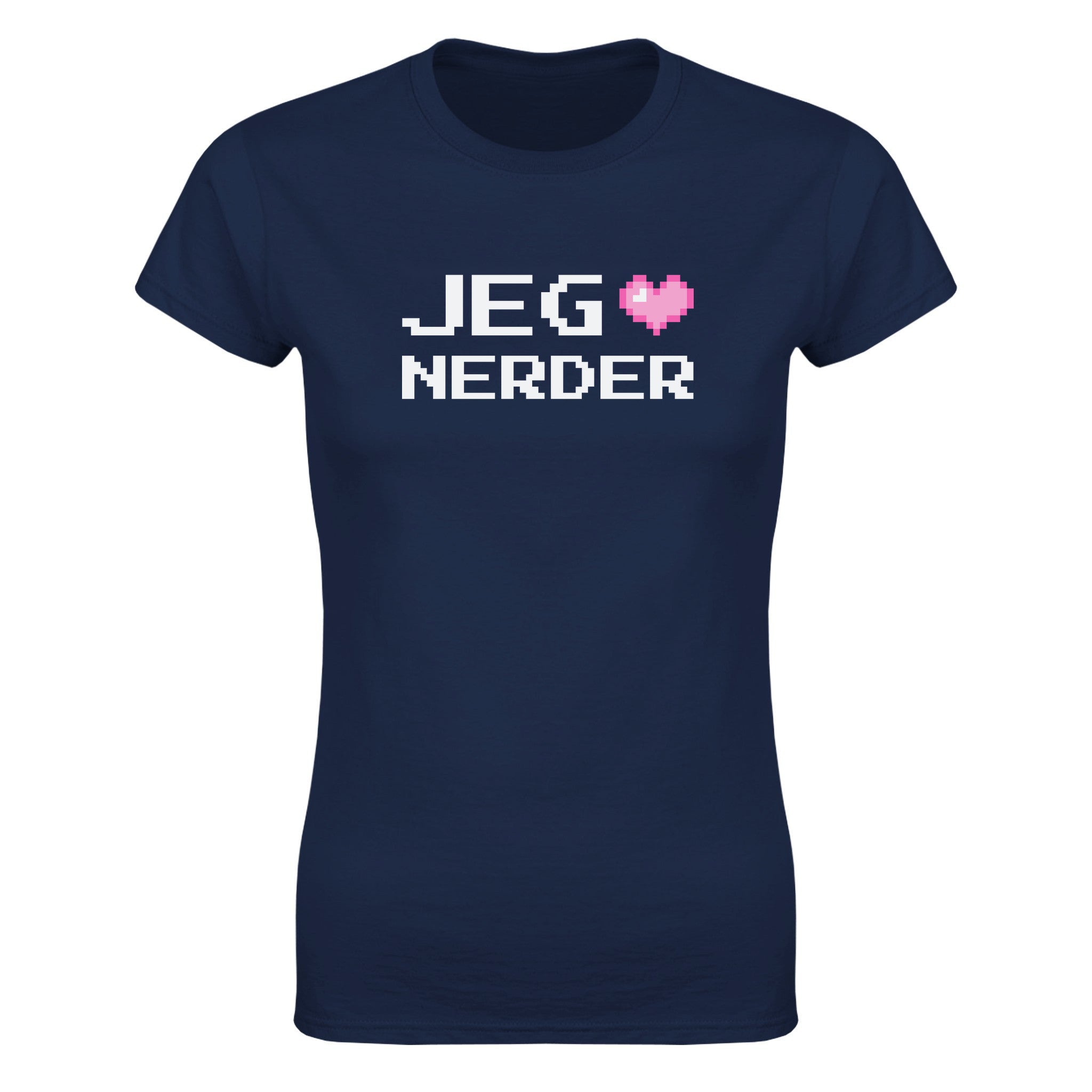 Jeg elsker nerder (design 2) - Dame t-skjorte – Navy